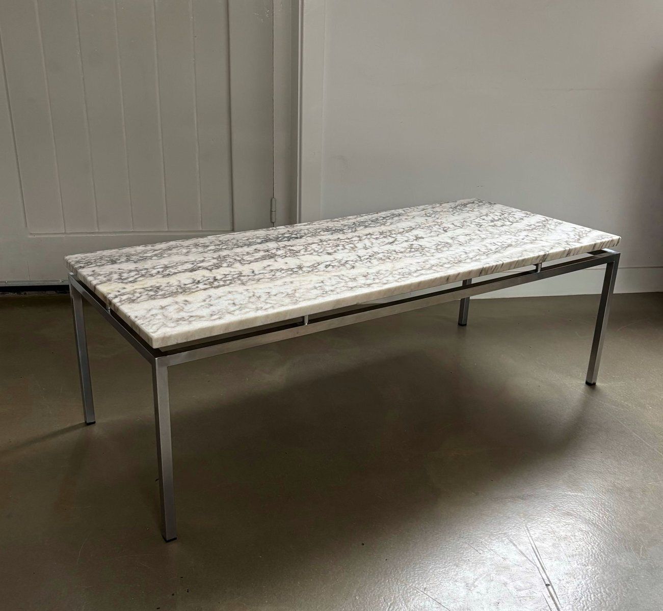Vintage Coffee Table With Marble Top By Gerard Van Den Berg For T Spectrum, 1960s photo vintage