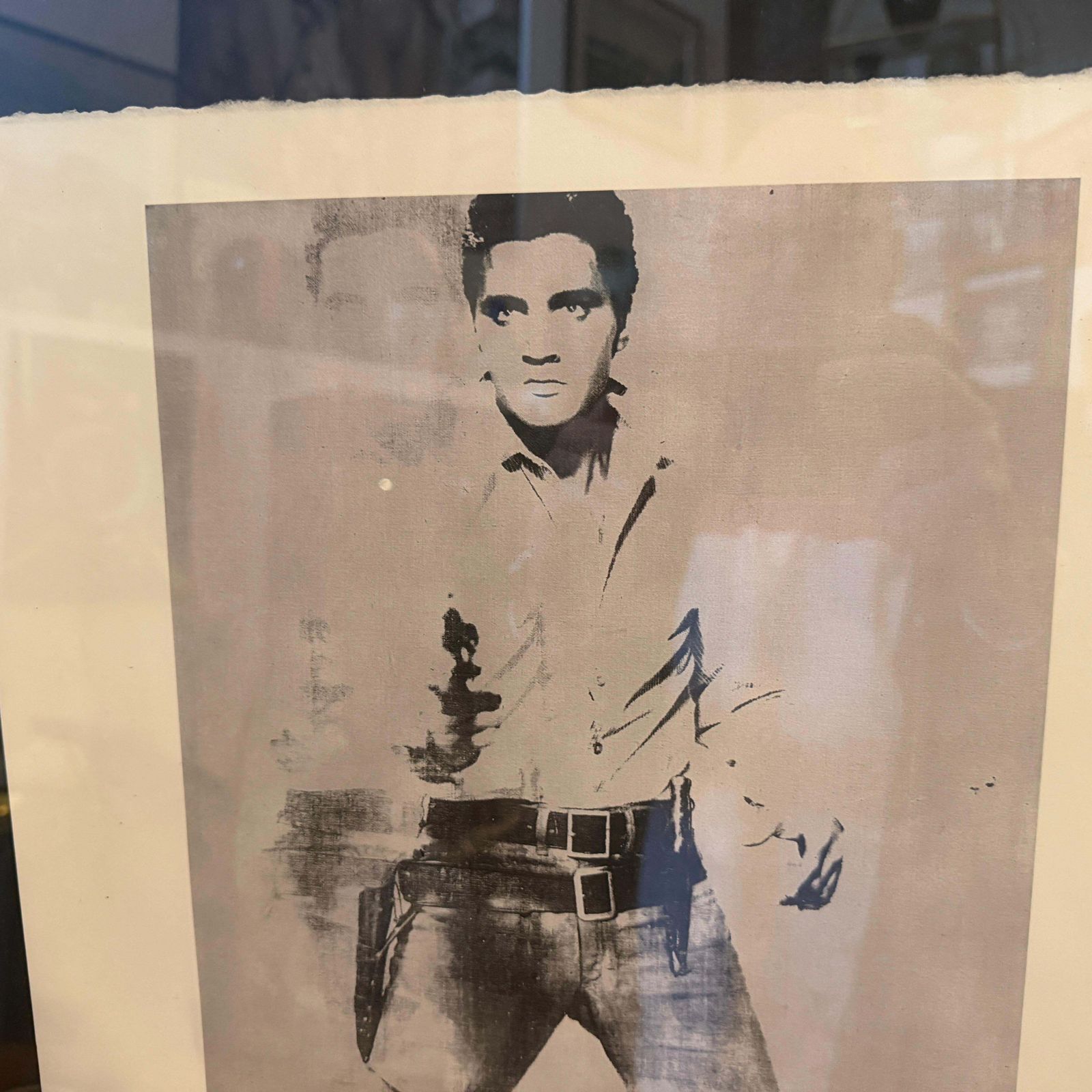 Art 21st Century Black Framed Elvis Presley 40/100 Lithography By Andy Warhol photo