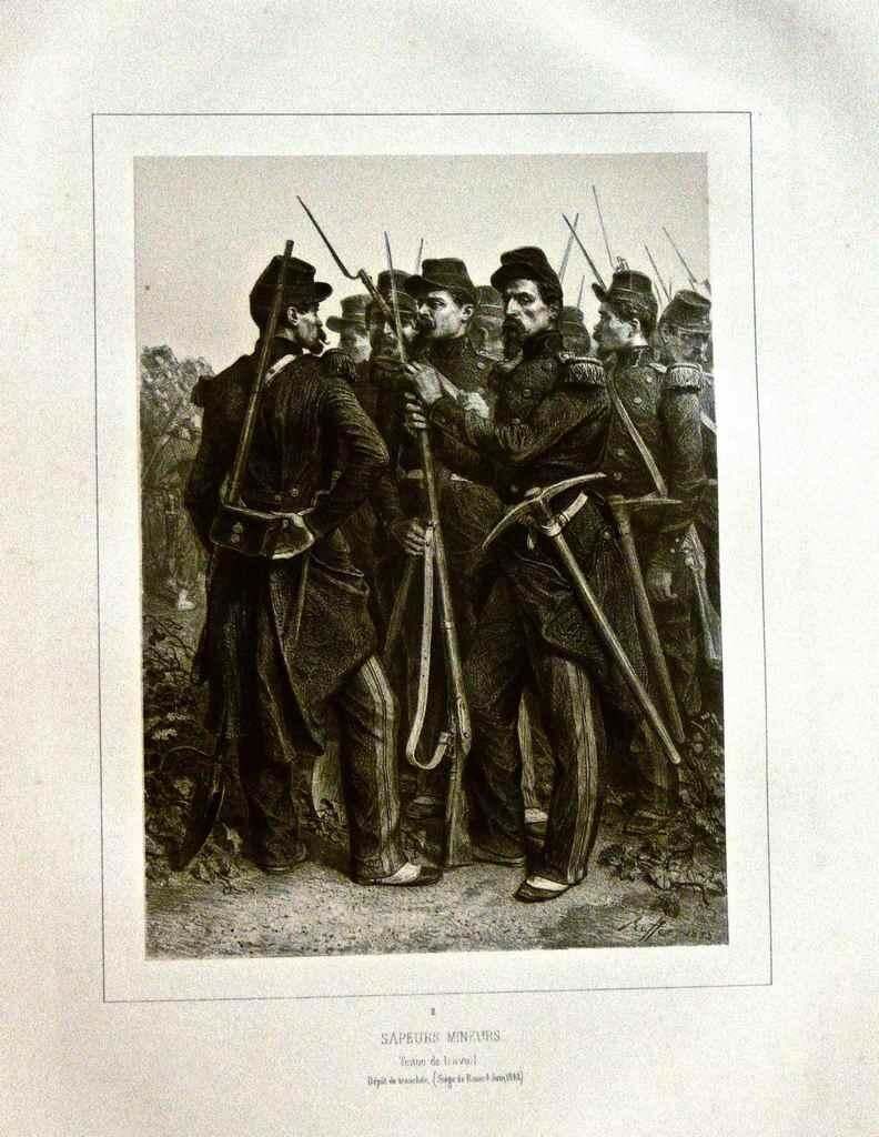 Auguste Raffet Sapeurs Mineurs   Lithograph By Auguste Raffet   1853 1853