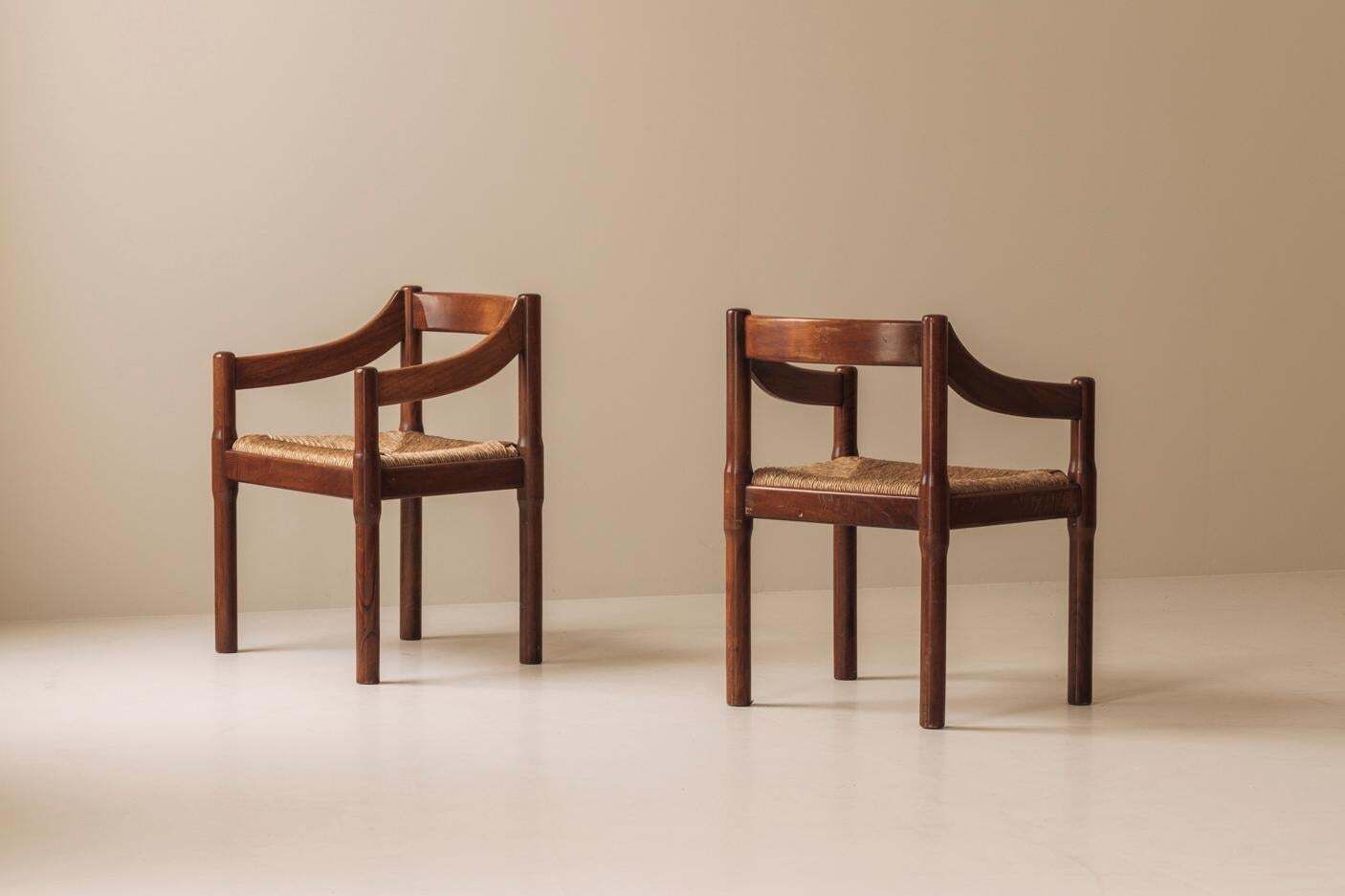Set Of Four Carimate Chairs By Vico Magistretti For Cassina, Italy 1970s photo furniture