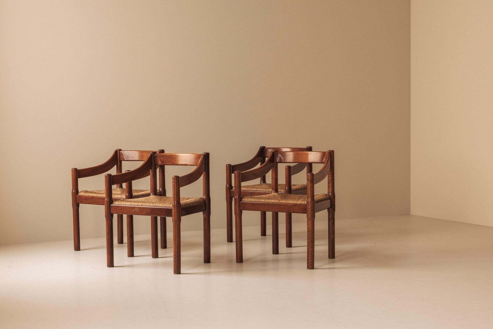 Set Of Four Carimate Chairs By Vico Magistretti For Cassina, Italy 1970s photo 4239.0
