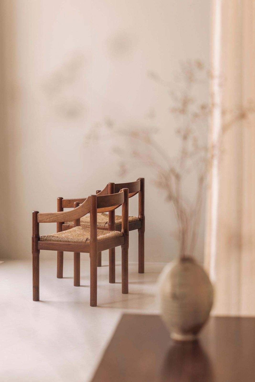 photo for sale Set Of Four Carimate Chairs By Vico Magistretti For Cassina, Italy 1970s