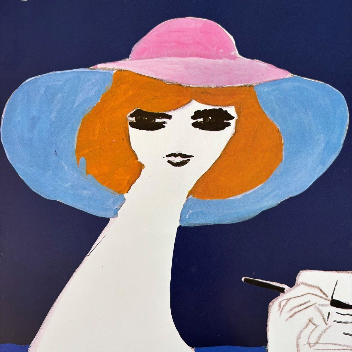 Vintage Offset Lithograph Poster By Bernard Villemot 1980 photo for sale