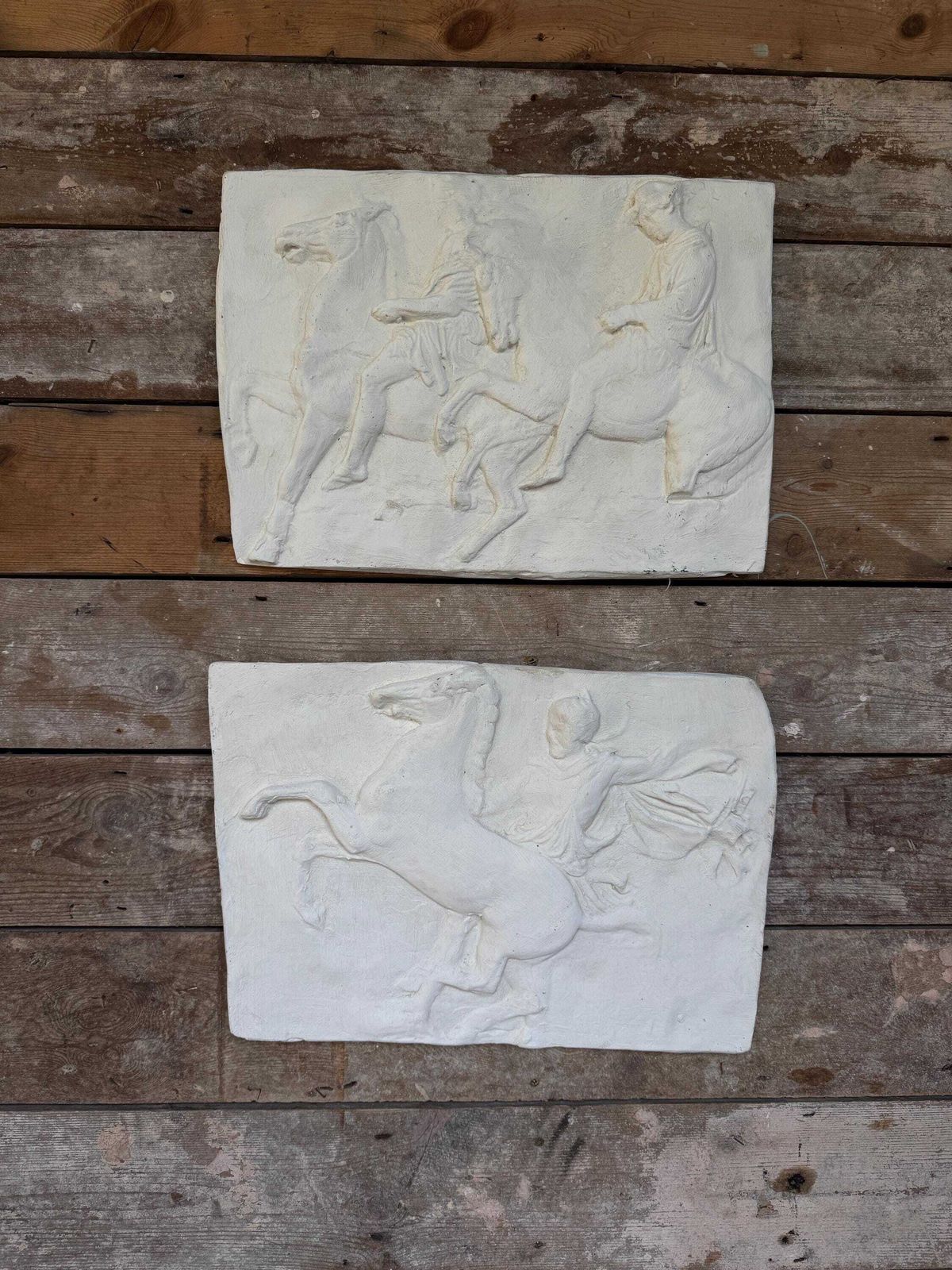 Pair Of Parthenon Frieze Plaster Reliefs