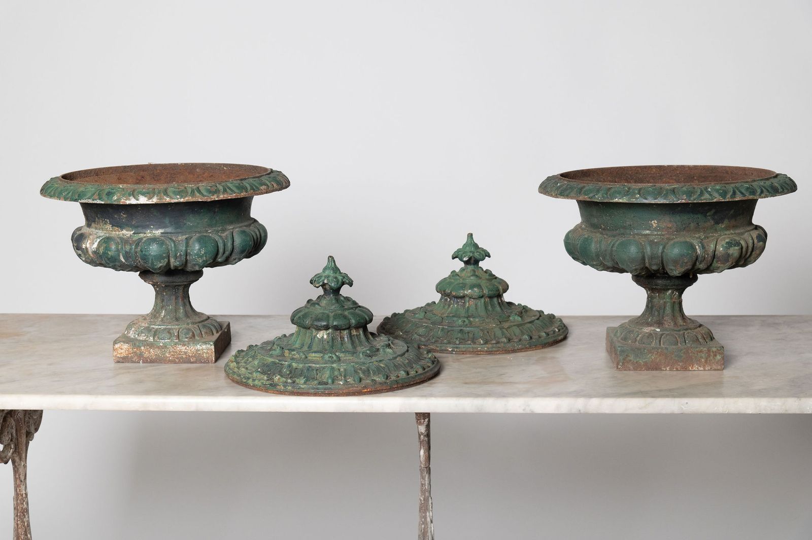 Pair Of Antique Urns With The Original Lids photo furniture