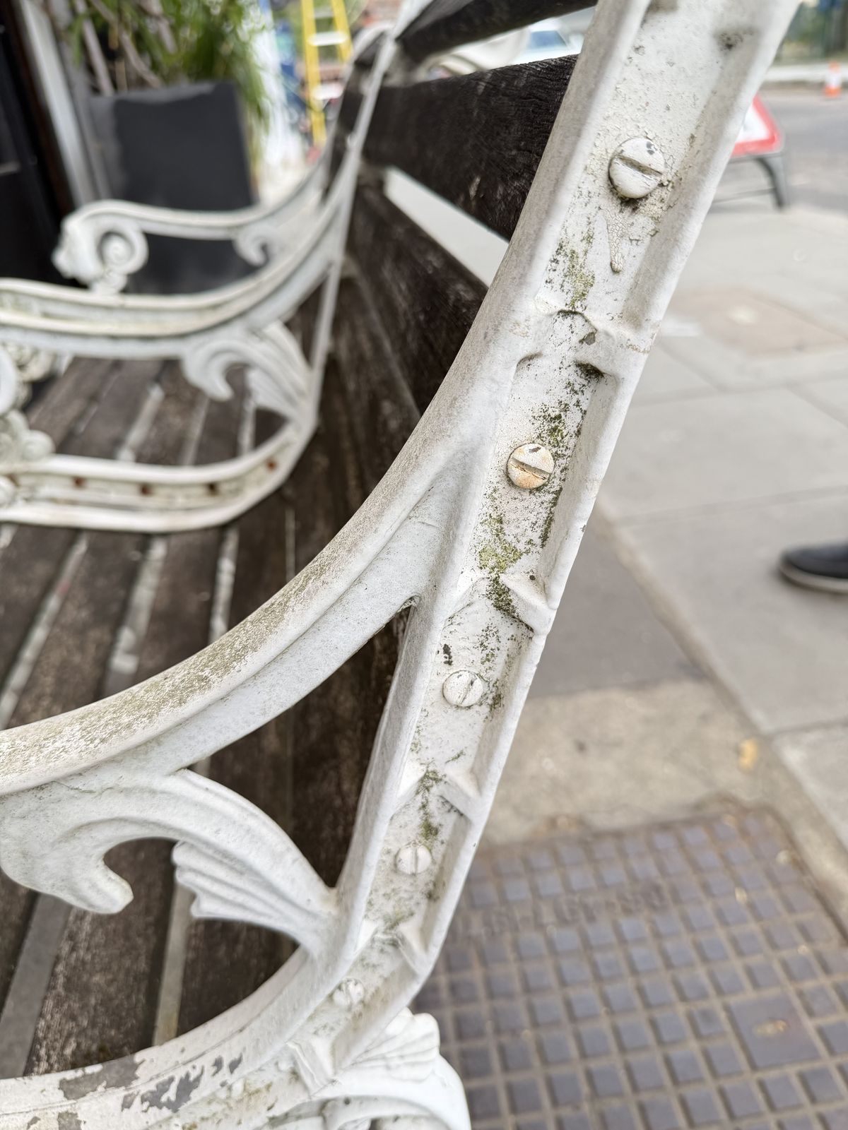 photo furniture Pair Of Cast Iron And Hardwood Garden Armchairs, C.1930–1950