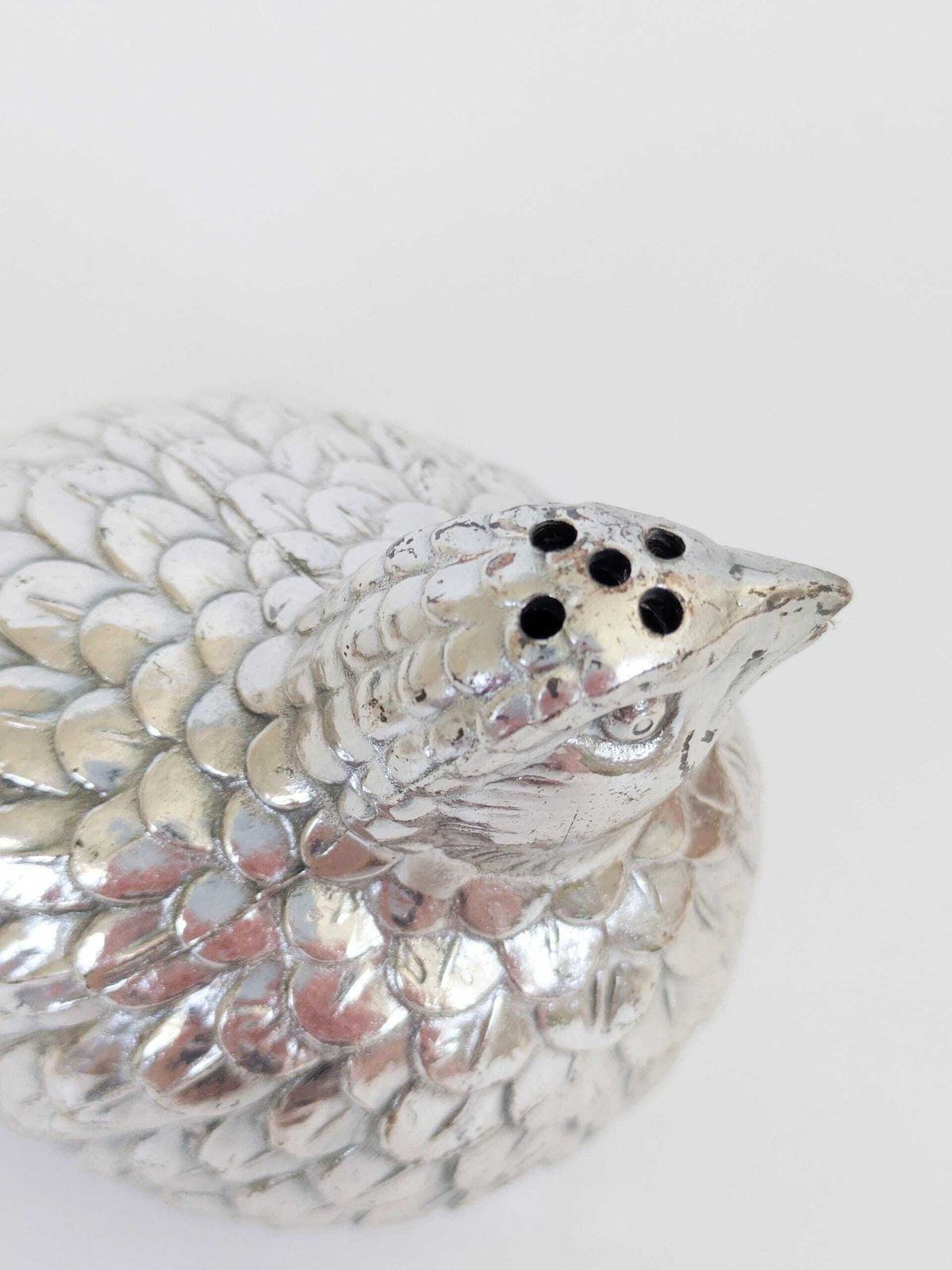 Vintage Silver Plated Quail Shaker Set 3 Italian Mid Century Table Decor Bird photo 188.0