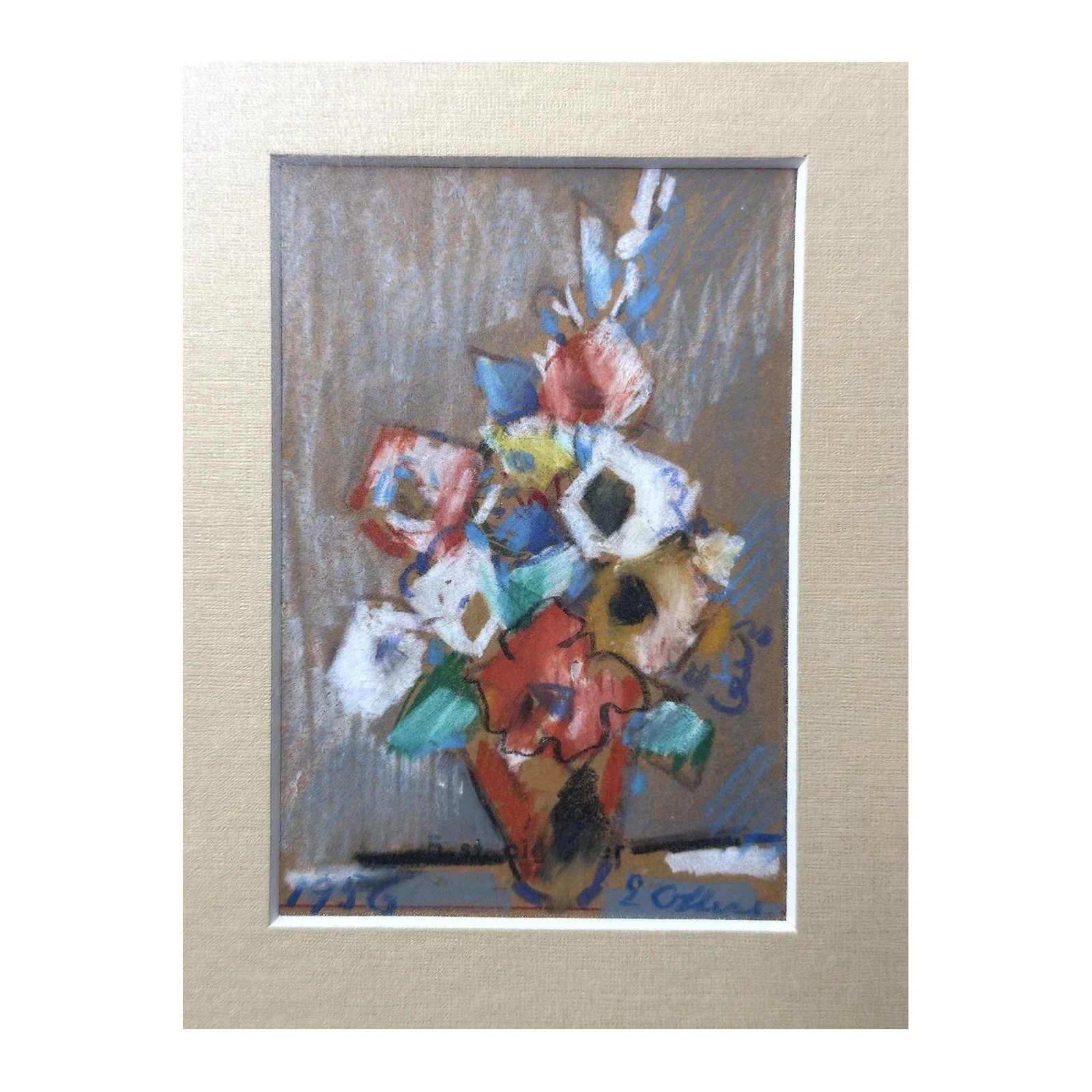 Floral In Pastel 2, 1950s, By Edvin Ollers photo for sale