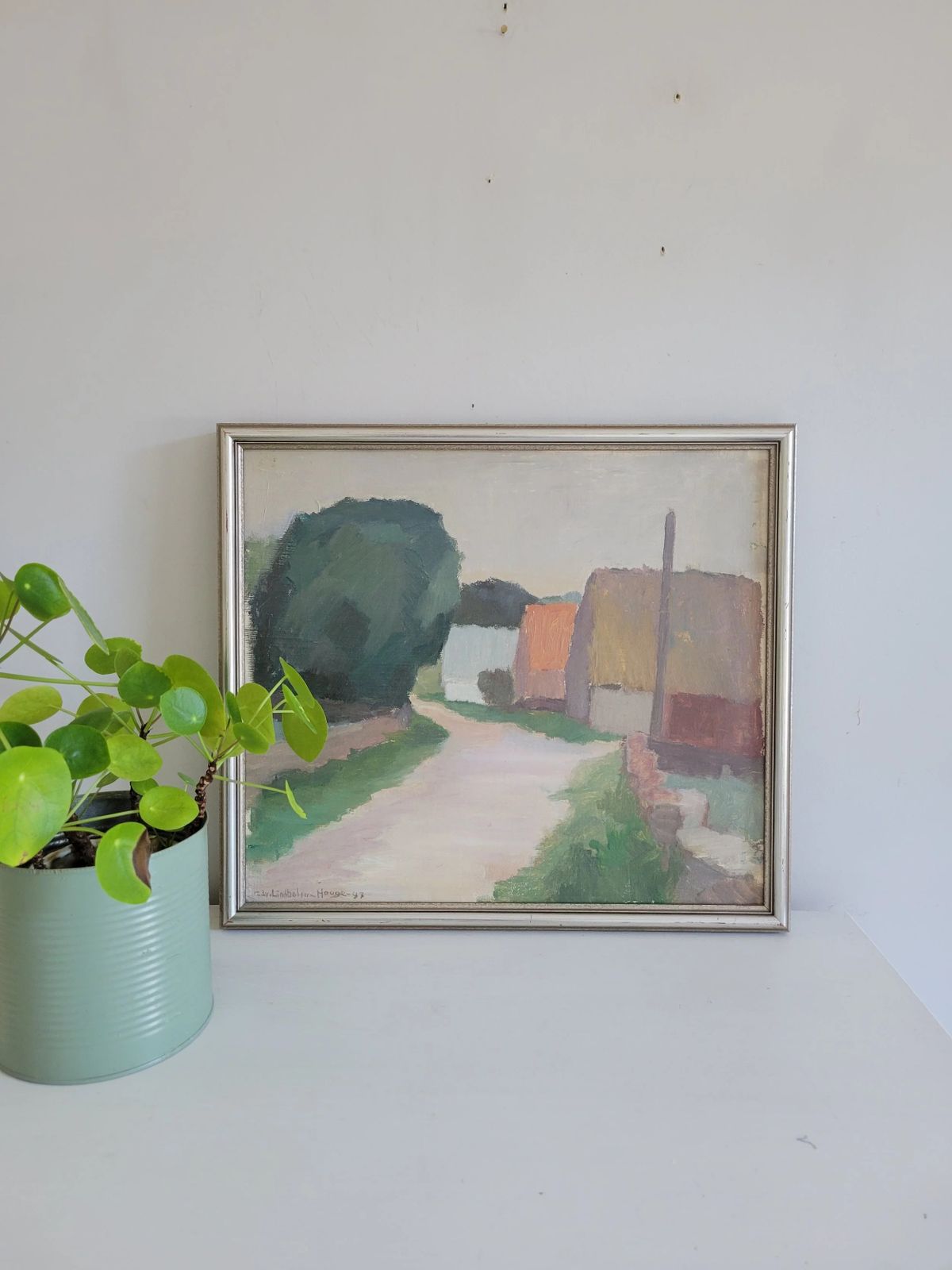 Country Road  Original Framed Mid Century Landscape photo Art