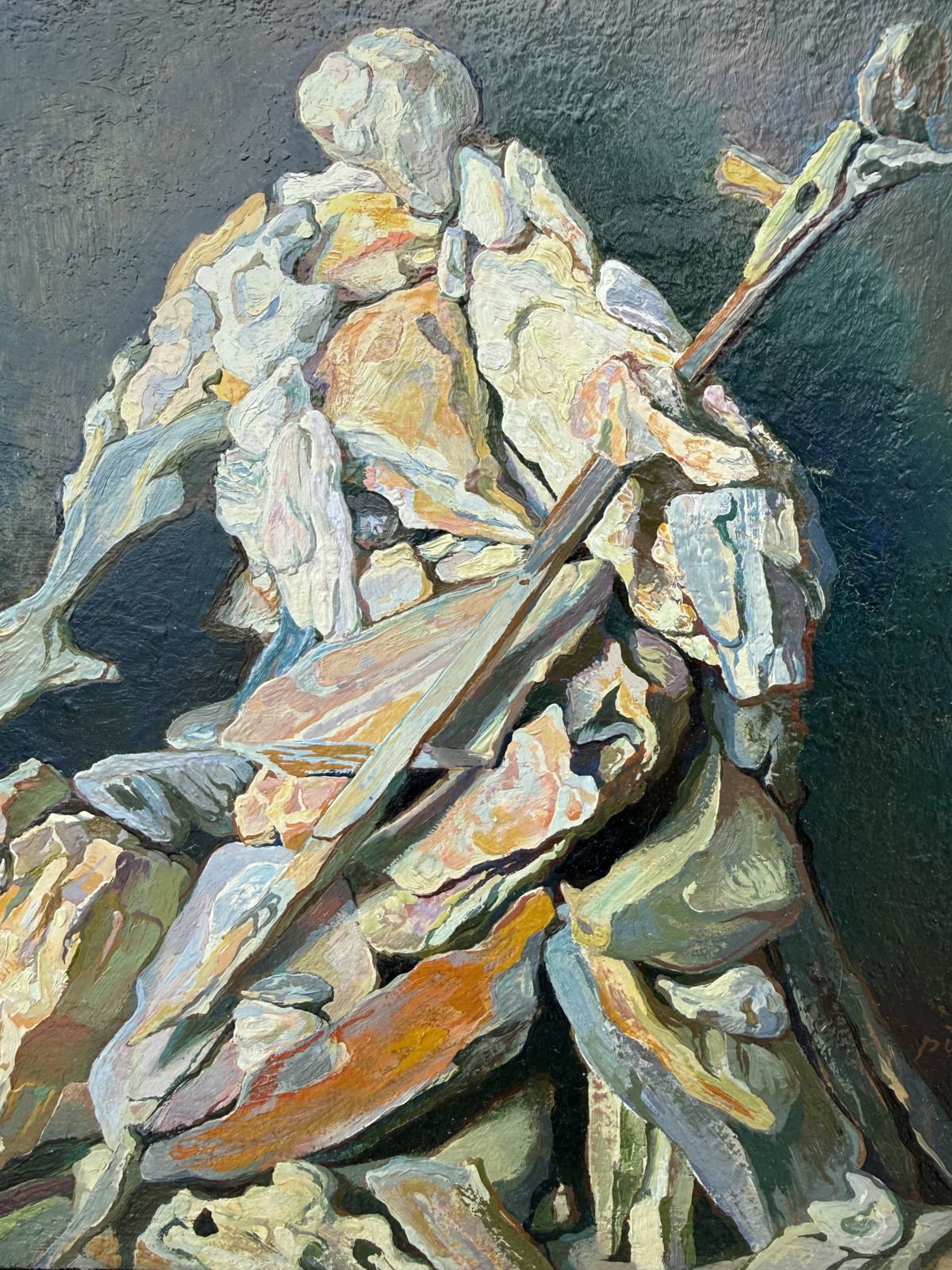 Antoni Pitxot Surrealist Mineral Still Life With Dalinian Organic Forms And Textured Surface 1986 photo 3650.0