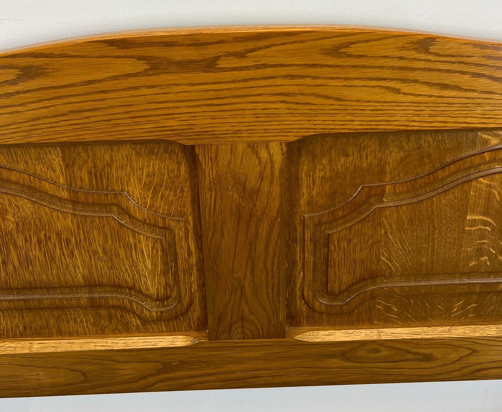 Bed Vintage French Style Oak Double Bed Frame Carved Headboard Lot 2991 photo 369.0