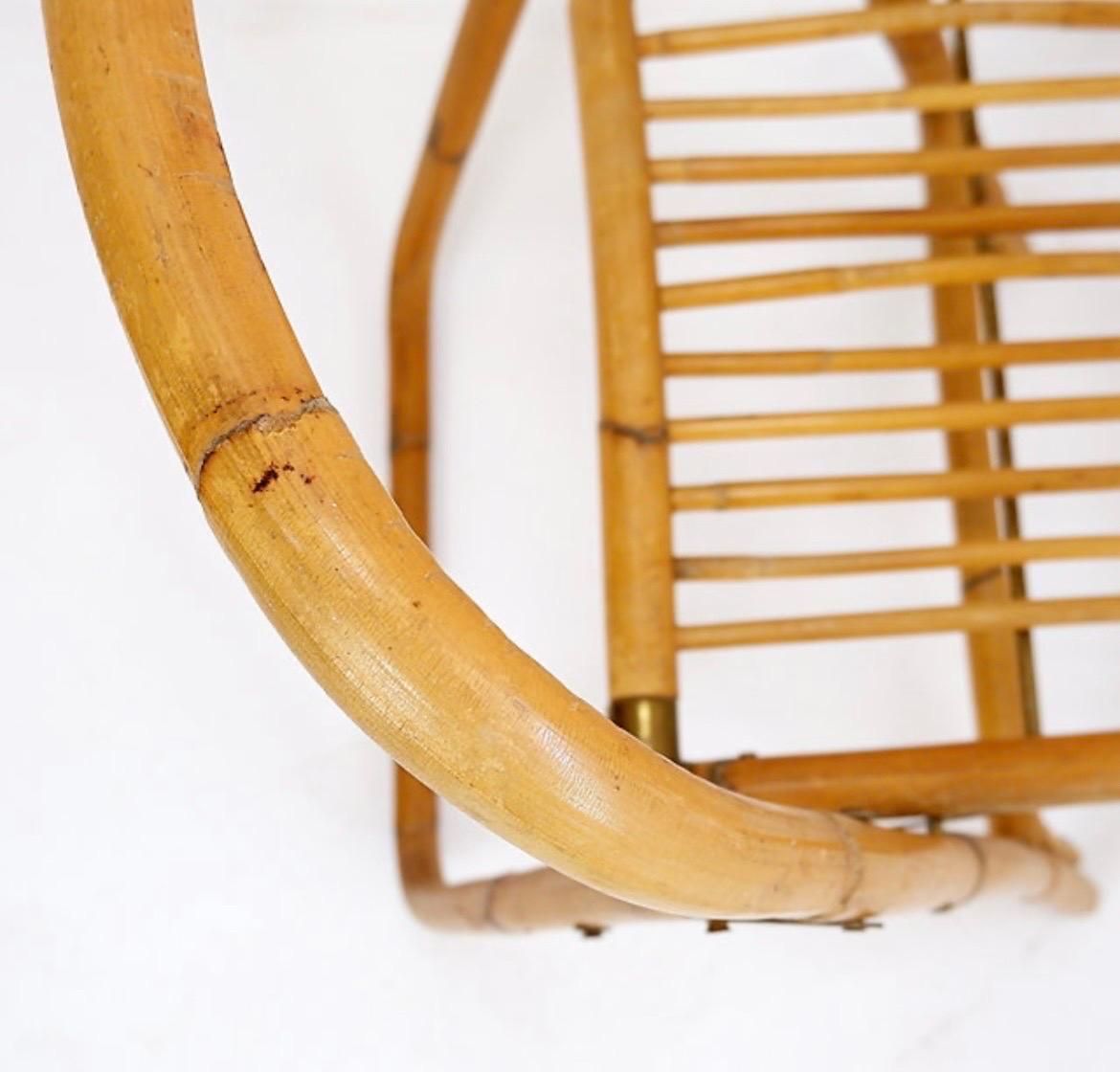Mid Century Italian Bamboo Dal Vera Folding Chair, 1960s photo vinterior