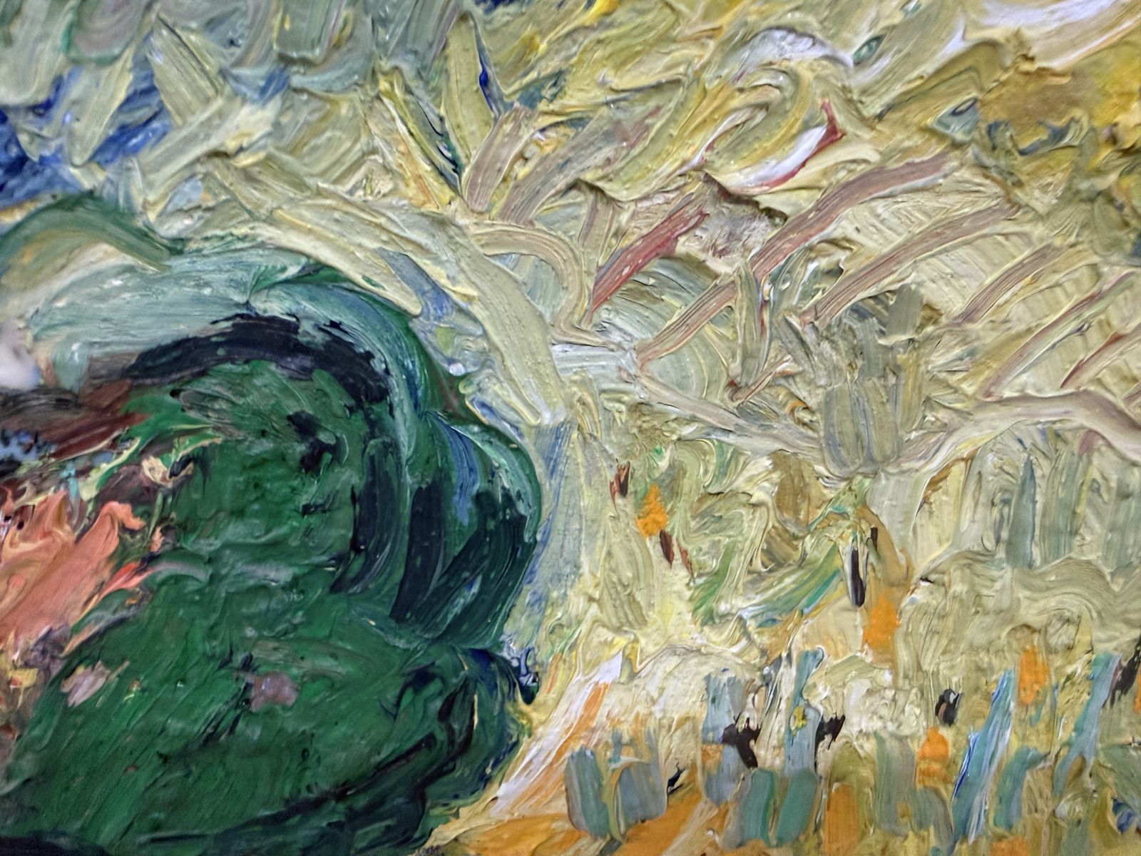 Ulpiano Carrasco Expressive Castilian Landscape Oil Painting With Olive Trees And Impasto Spain 1998 photo Art