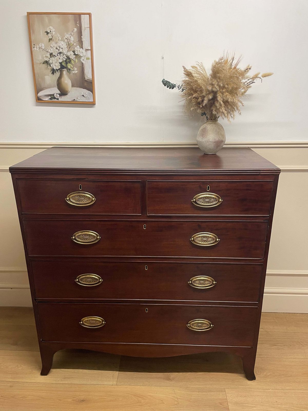 Antique Mahogany Georgian Chest Of Drawers
