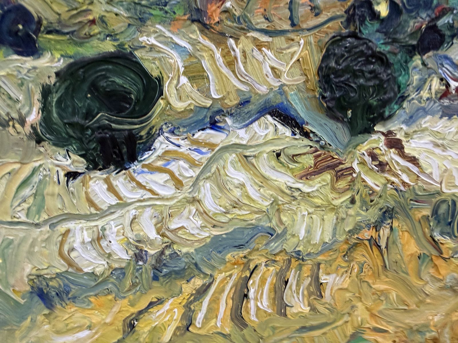 Ulpiano Carrasco Expressive Castilian Landscape Oil Painting With Olive Trees And Impasto Spain 1998 photo 2950.0