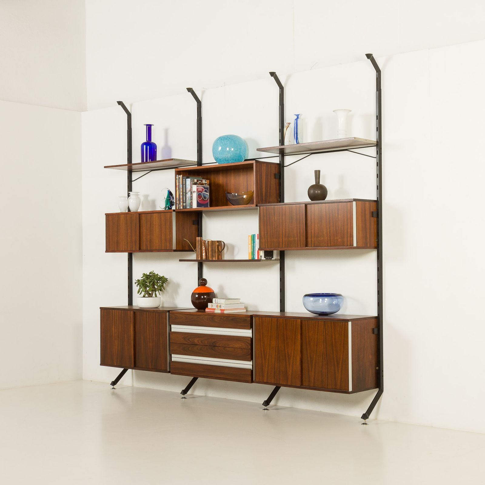 Ico Parisi Rosewood Wall Unit For Mim, Italy 1960s