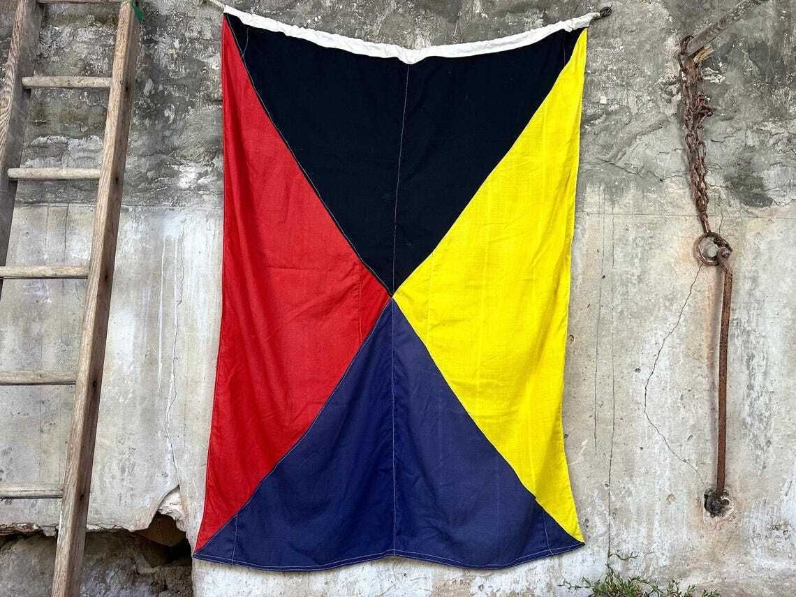 Vintage Signal Flag Letter Z 'Zulu' Large photo furniture