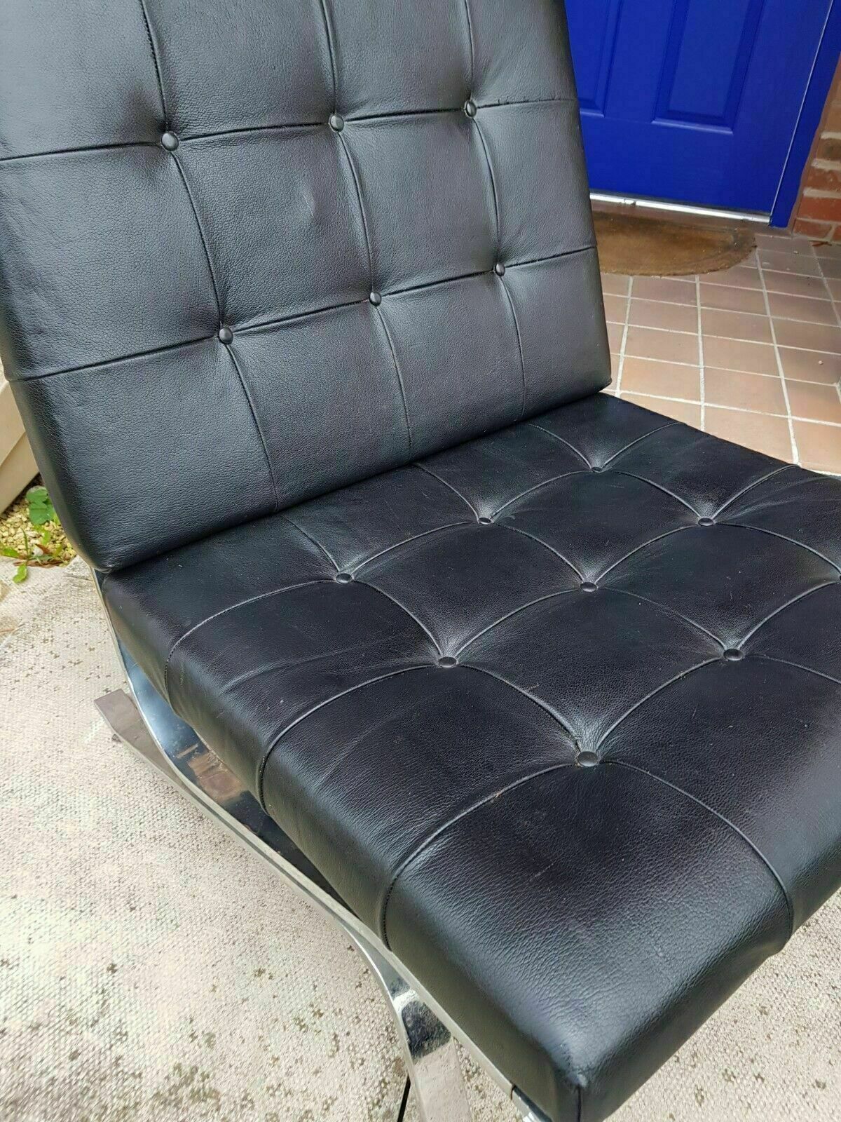 Mid Century De Sede Haussmann Rh 301 Lounge Chair Barcelona Chair photo vinterior