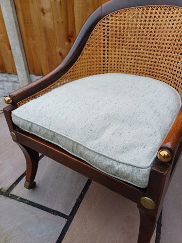 Regency Period Oak Bergere Library Chair Or Bedroom Chair Attributed To Gillows photo vinterior