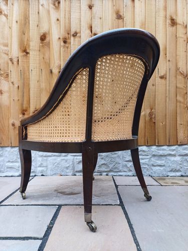 photo furniture Regency Period Oak Bergere Library Chair Or Bedroom Chair Attributed To Gillows