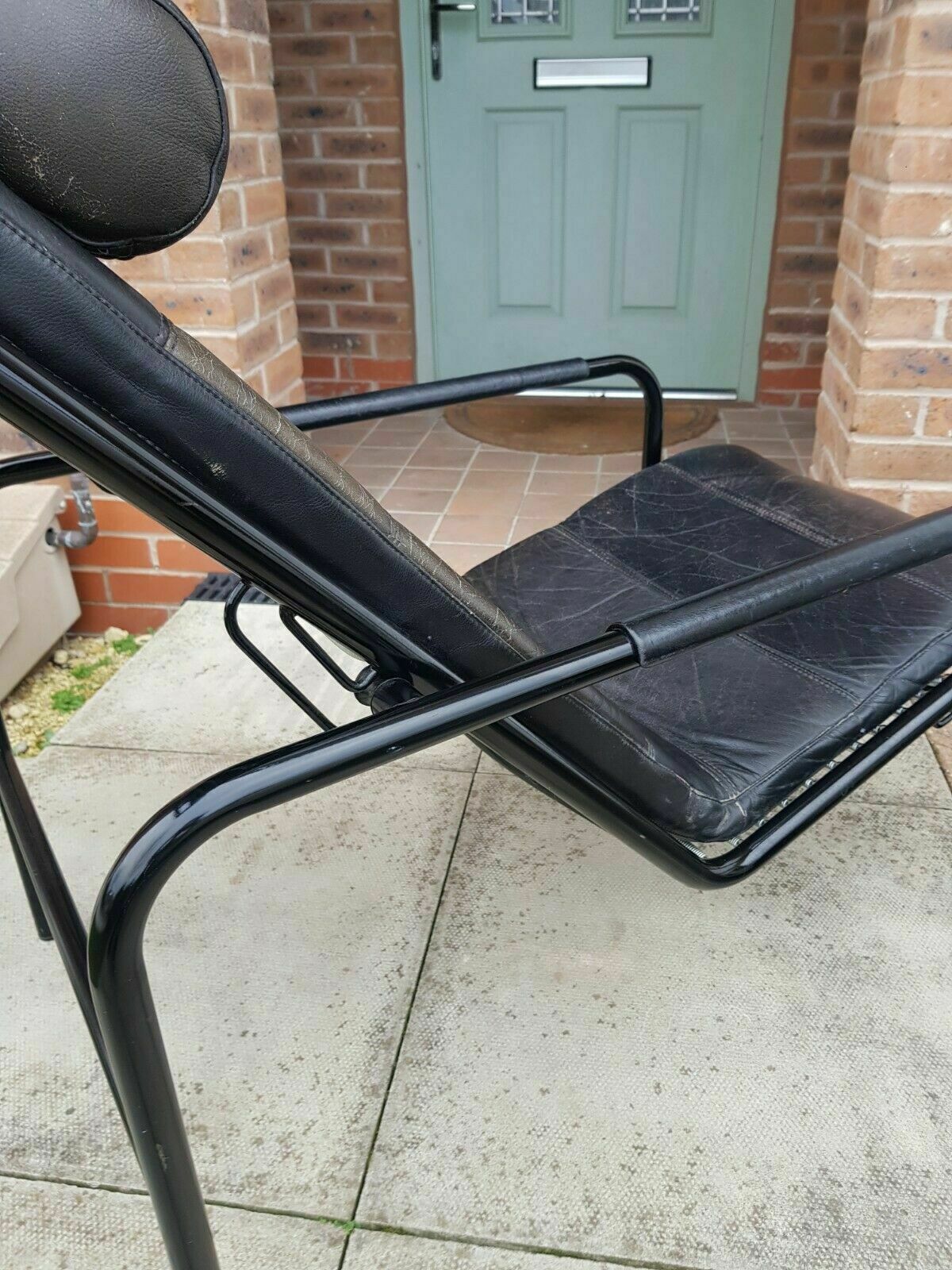 Rare Vintage Zanotta Leather Genni Lounge Chair Gabriele Mucchi With Footstool photo vinterior