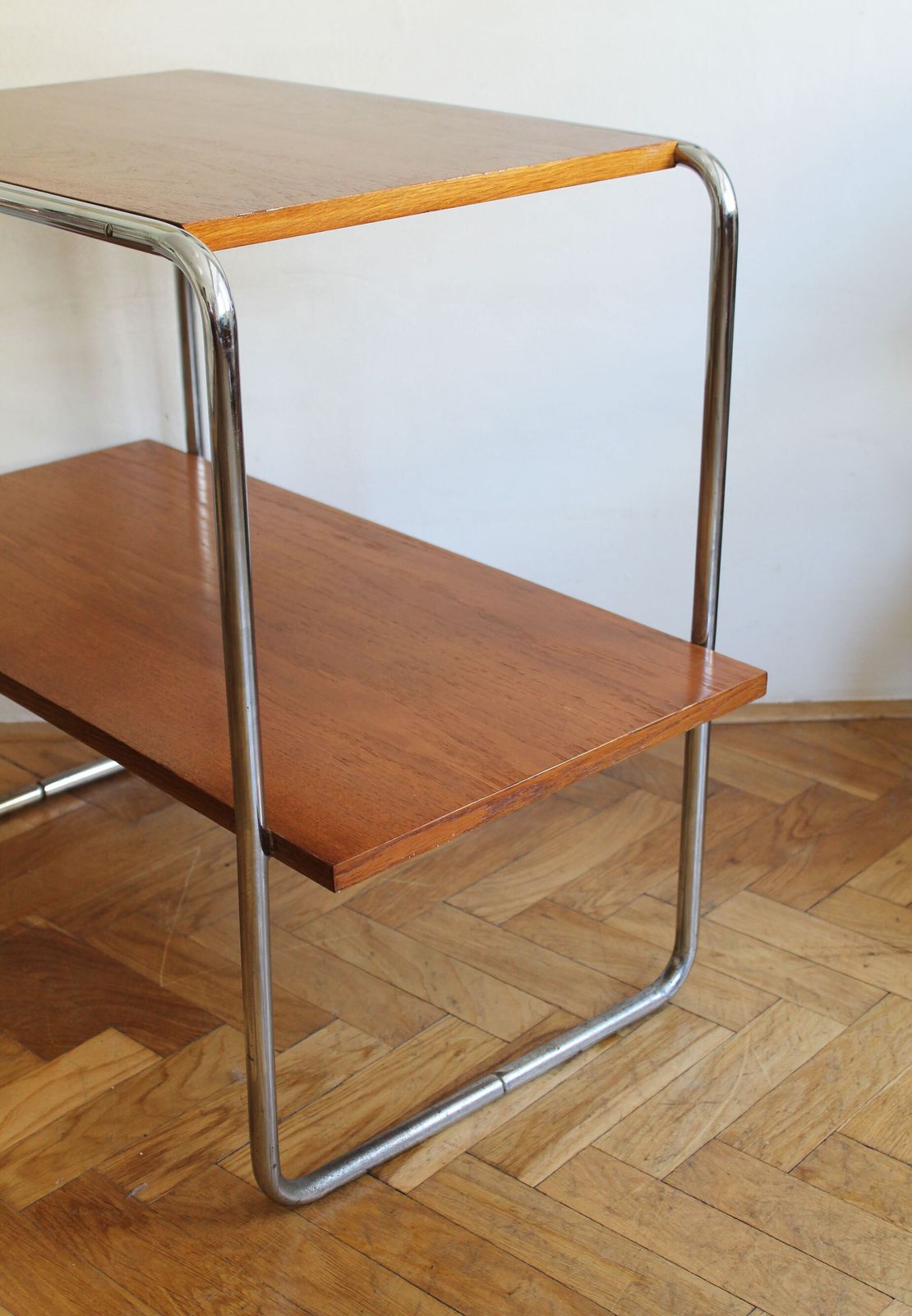Modernist Tubular Steel Side Table | Marcel Breuer Style photo buy