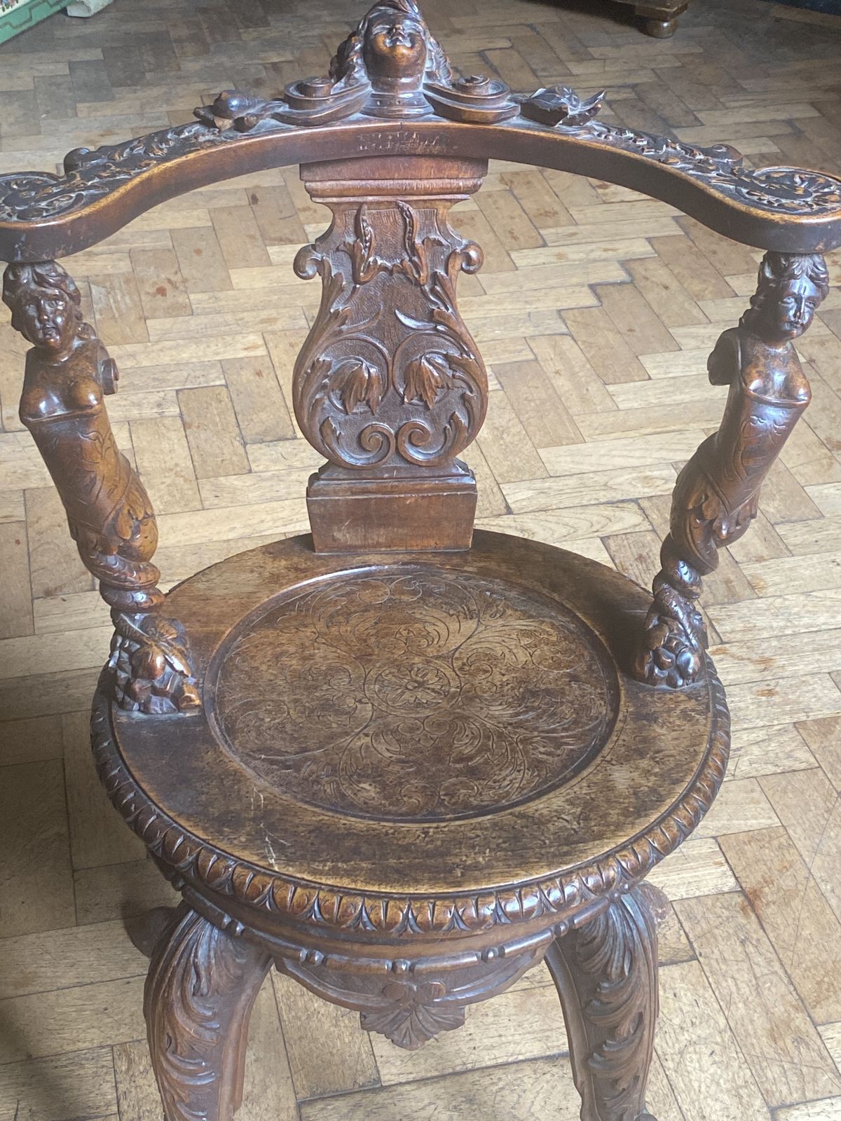 Magnificent Andrea Brustolon Style Chair Italian Baroque photo for sale