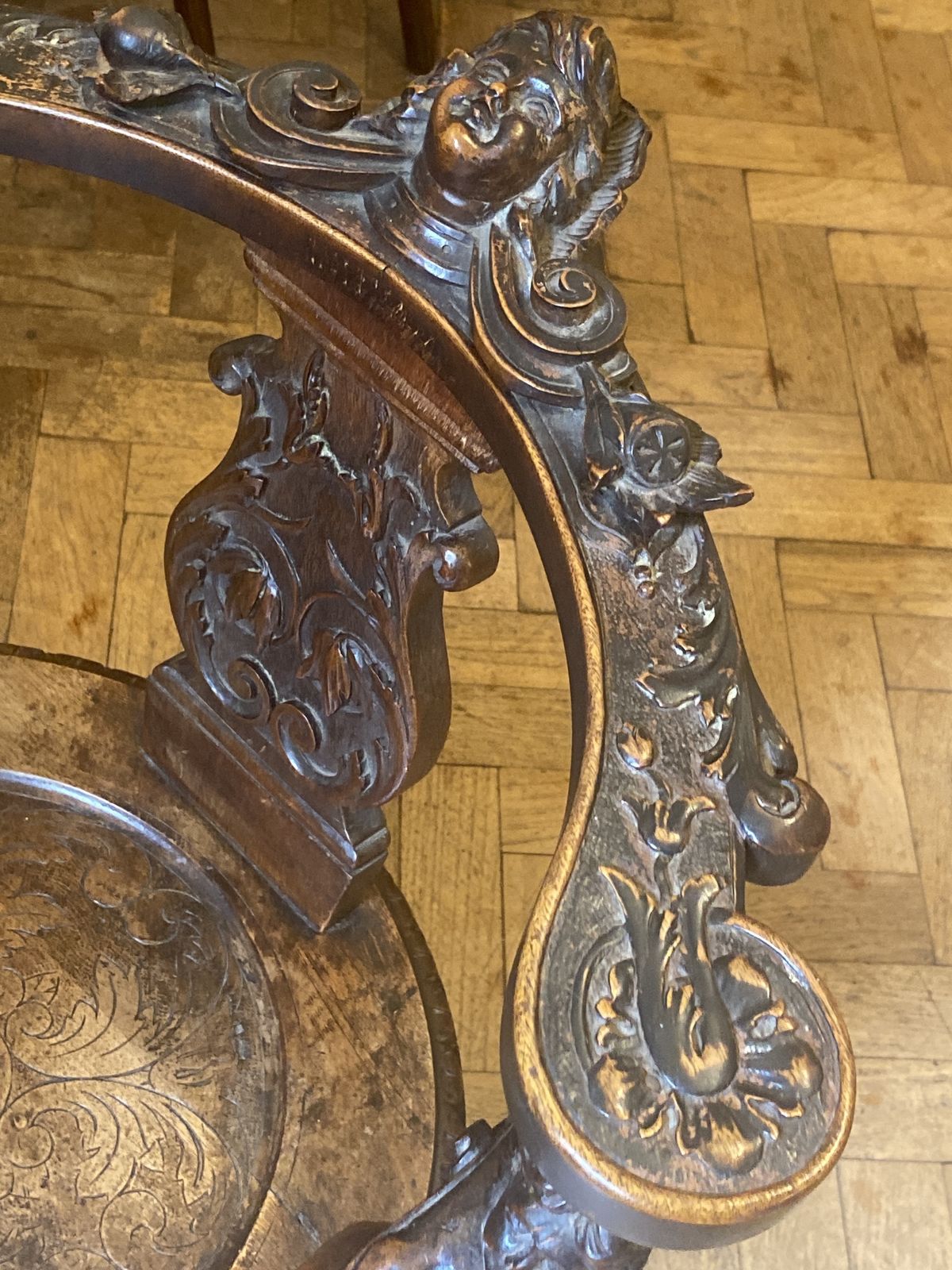 Furniture Magnificent Andrea Brustolon Style Chair Italian Baroque photo