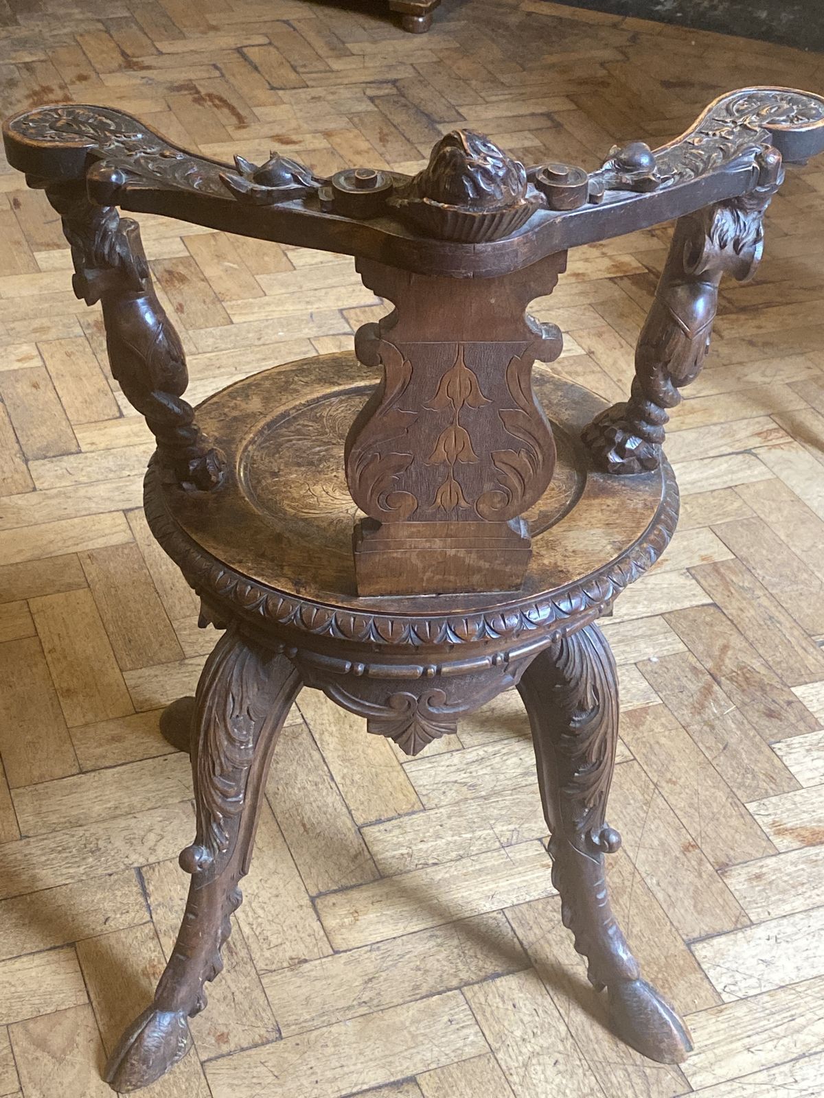 photo vintage Magnificent Andrea Brustolon Style Chair Italian Baroque