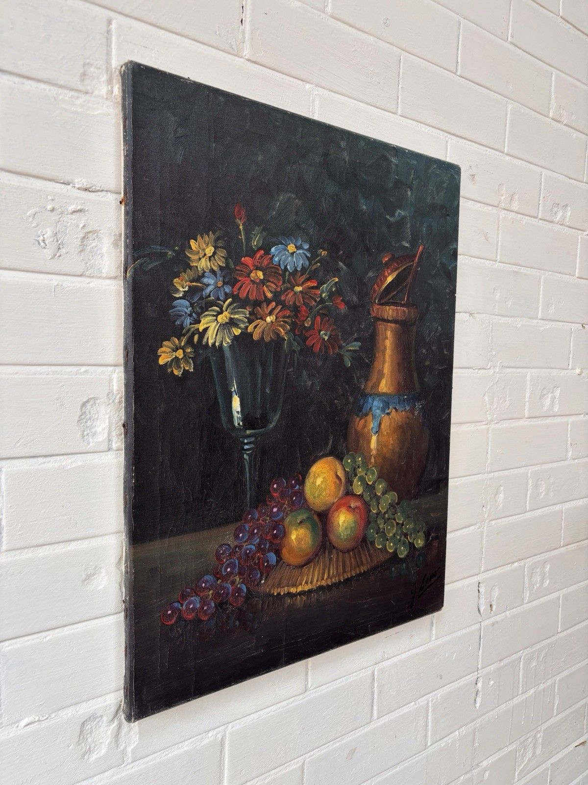 Beautiful Oil On Canvass, Still Life; 20th Century Signed photo 183.0