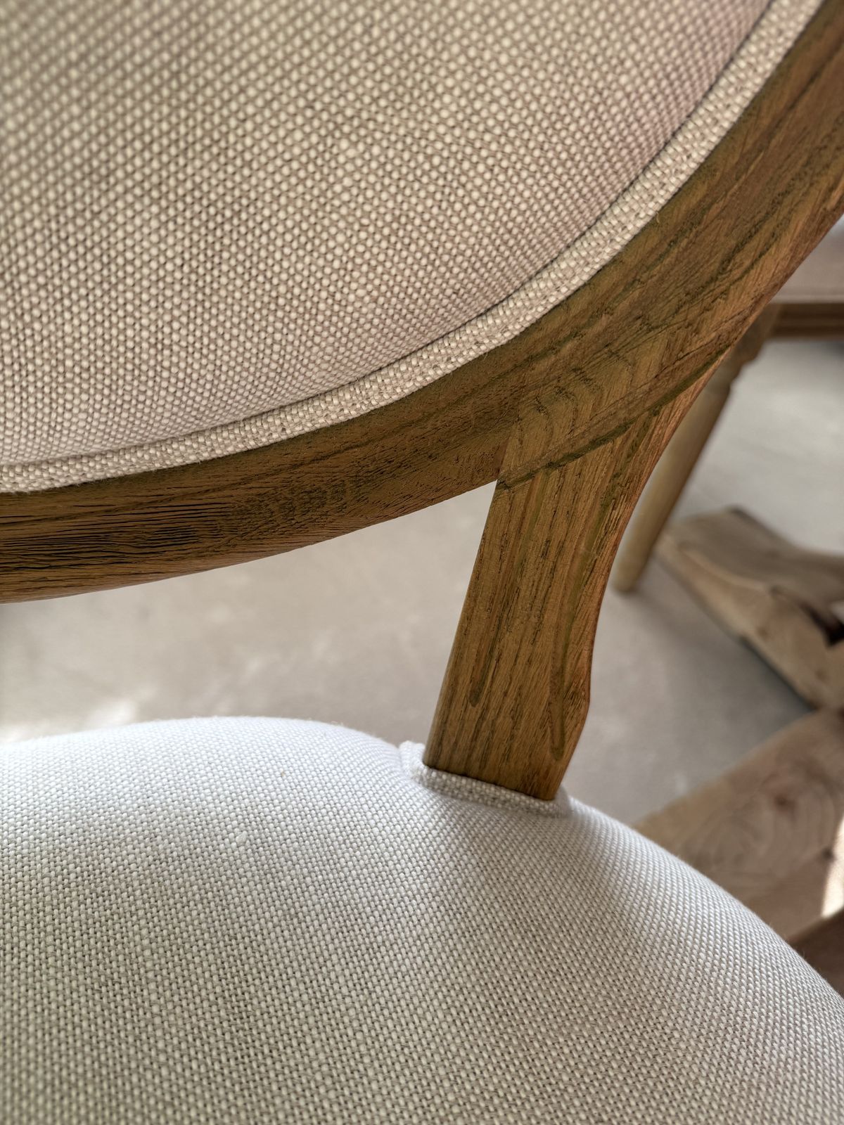 Restoration Hardware Salvaged Wood Round Trestle Dining Table + 4 X Rh Round Back Chairs photo Furniture