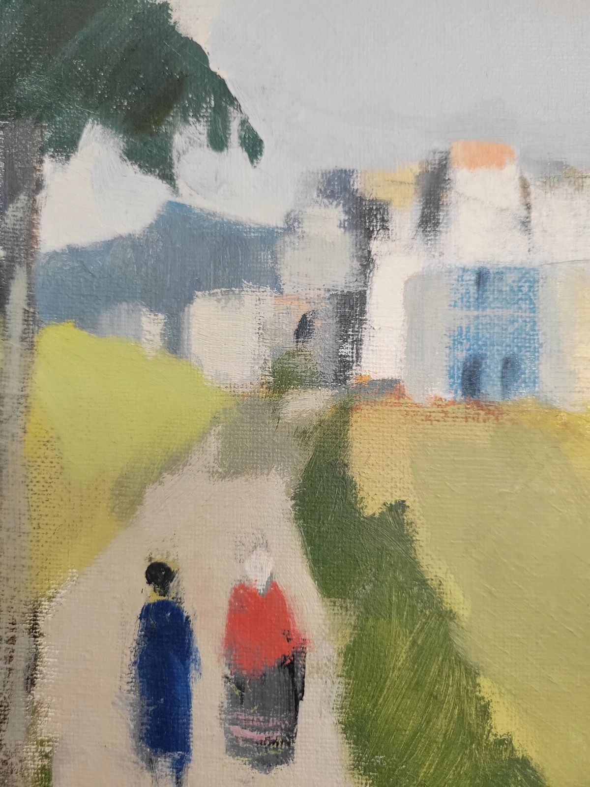 Greek Landscape Original Mid Century Oil By Stig Wernheden (1921 1997) photo for sale