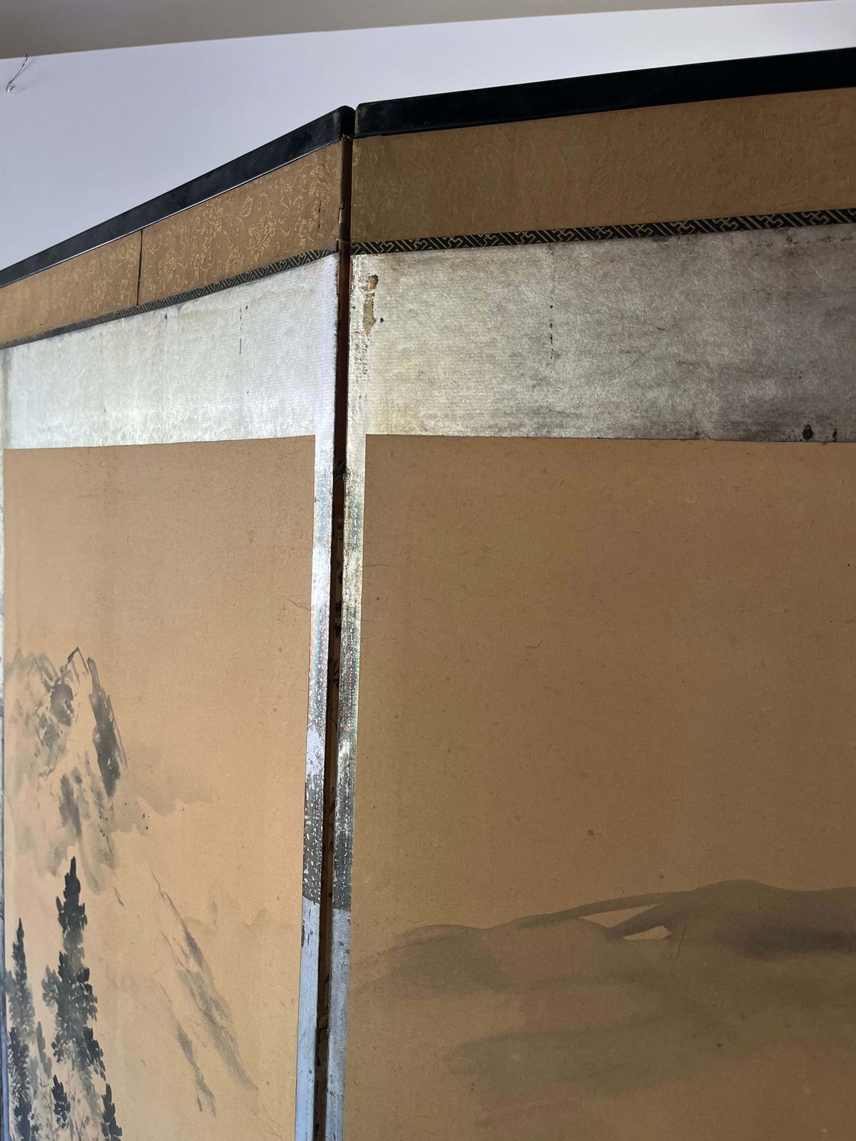 Monumental Japanese Six Fold Byōbu Screen, Late Edo To Early Meiji Period photo Art