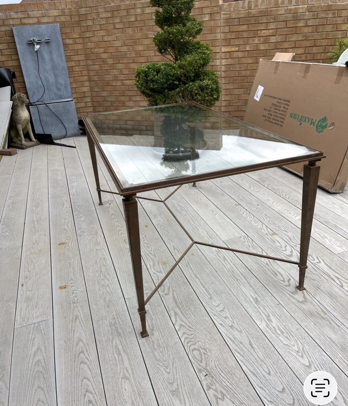 Metal And Glass Table photo vinterior