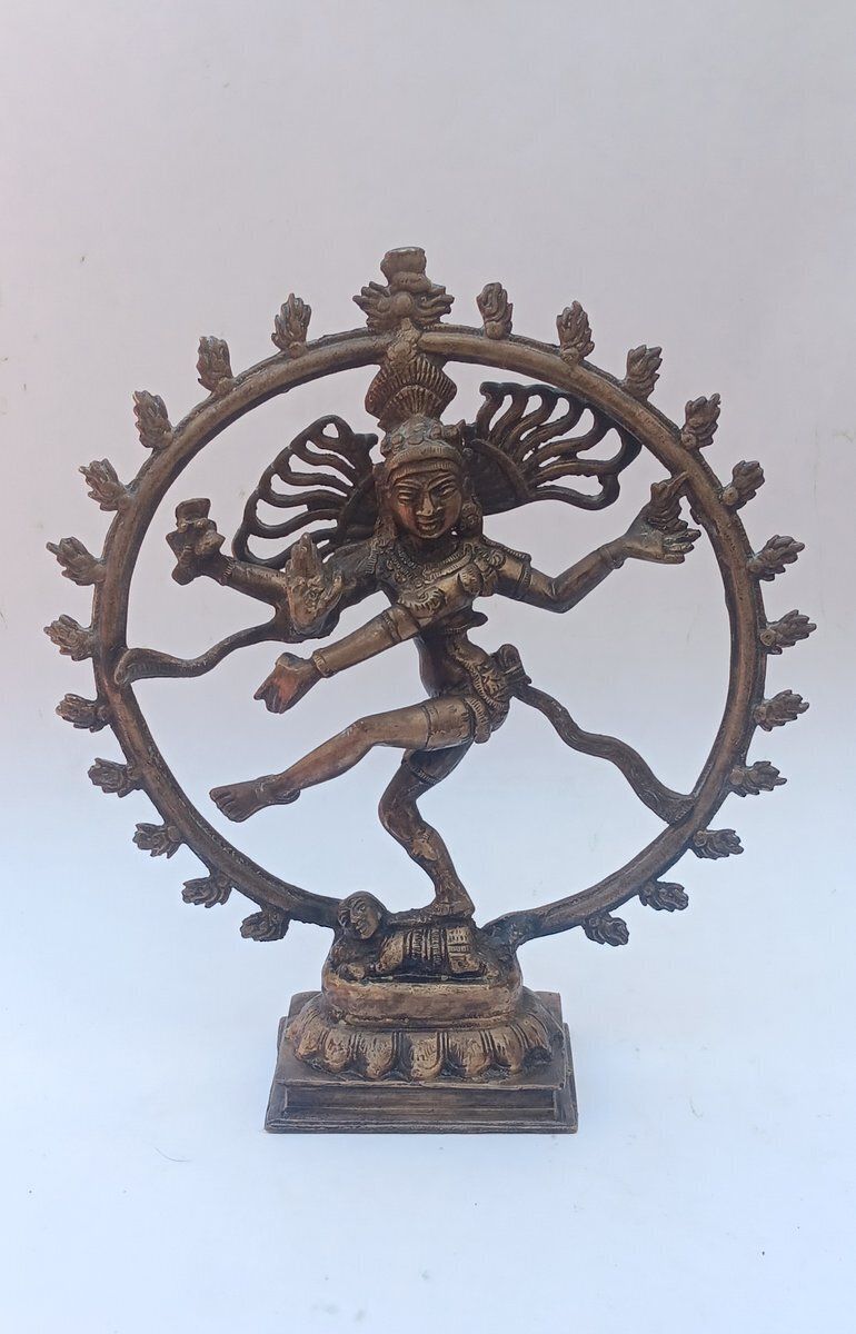 Sculpture vintage en bronze Shiva Nataraja, années 1920