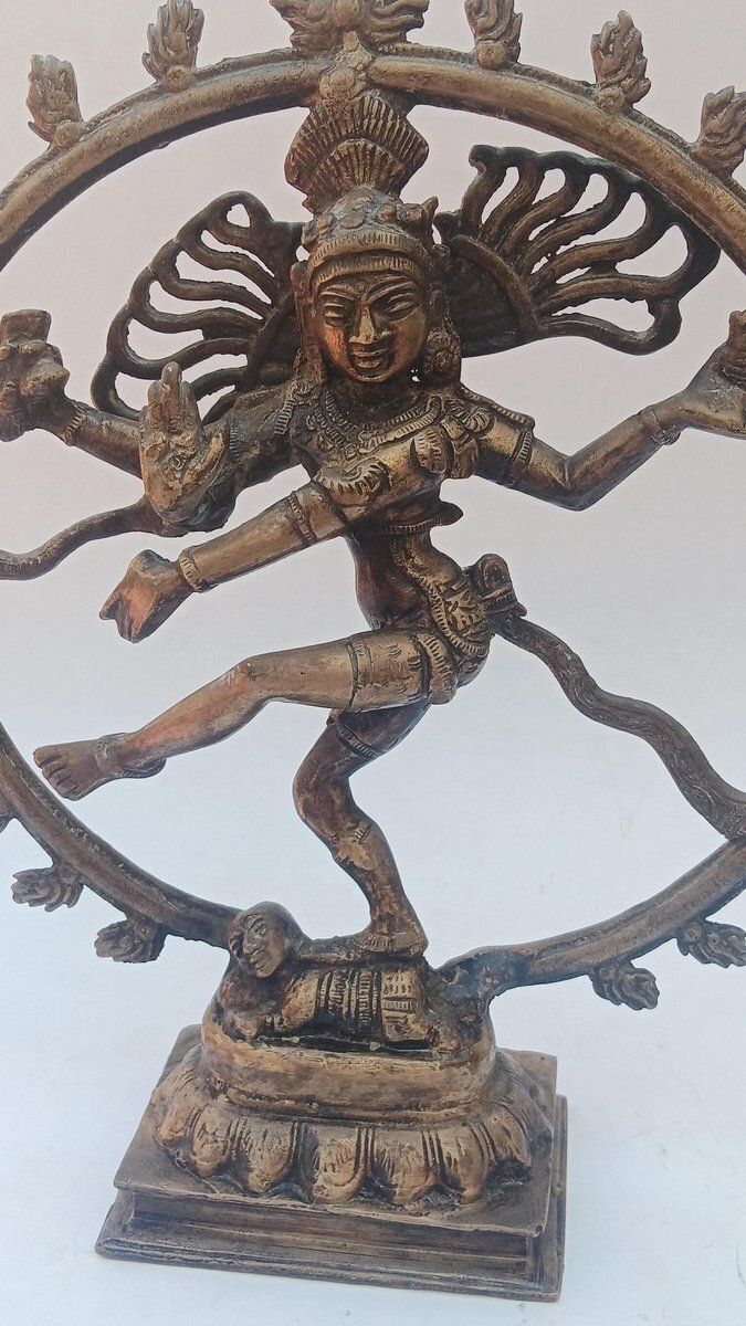 Vintage Shiva Nataraja Bronze Sculpture, 1920s photo Art