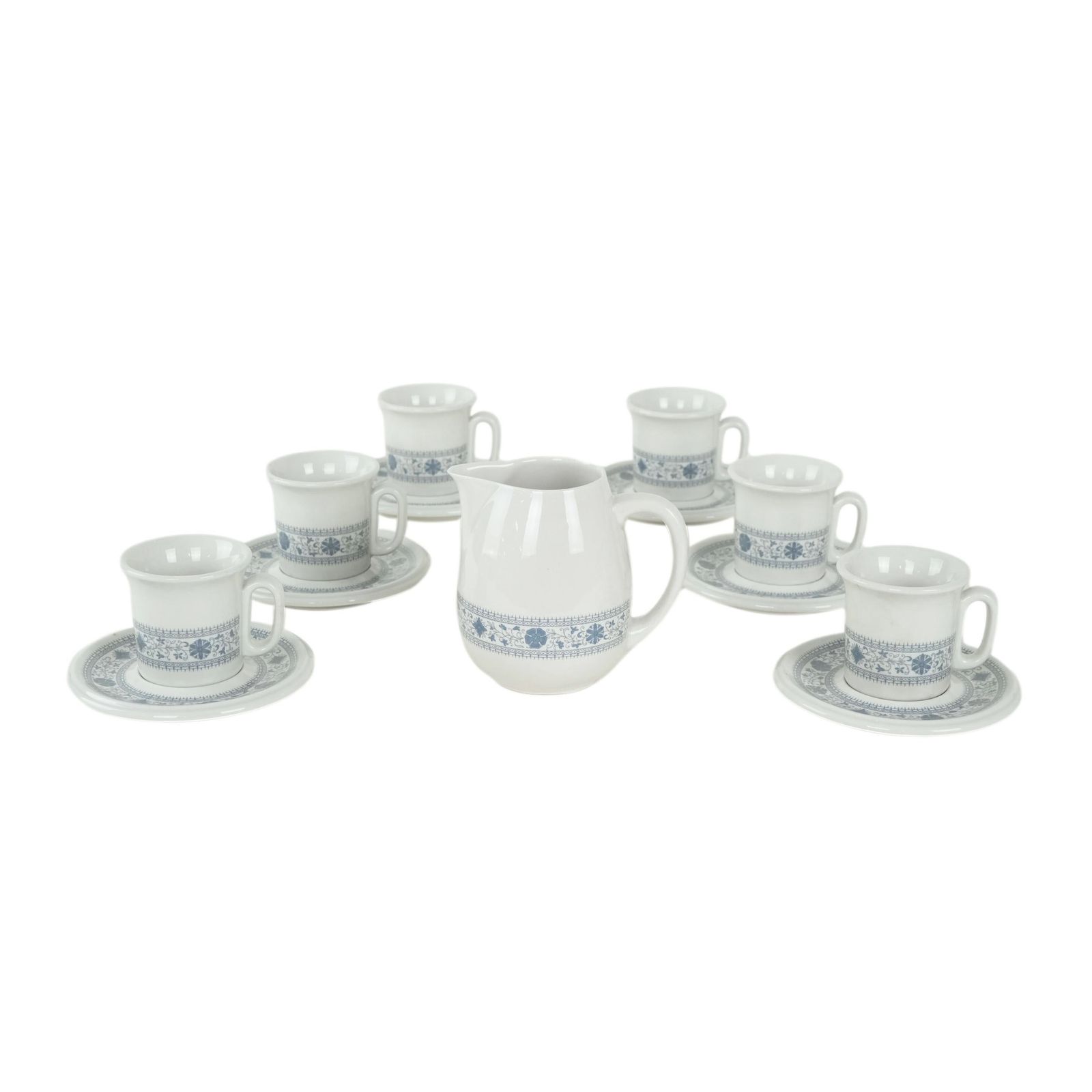 Theepot en kopjesset, Italiaans design, jaren 1970, Made In Italy