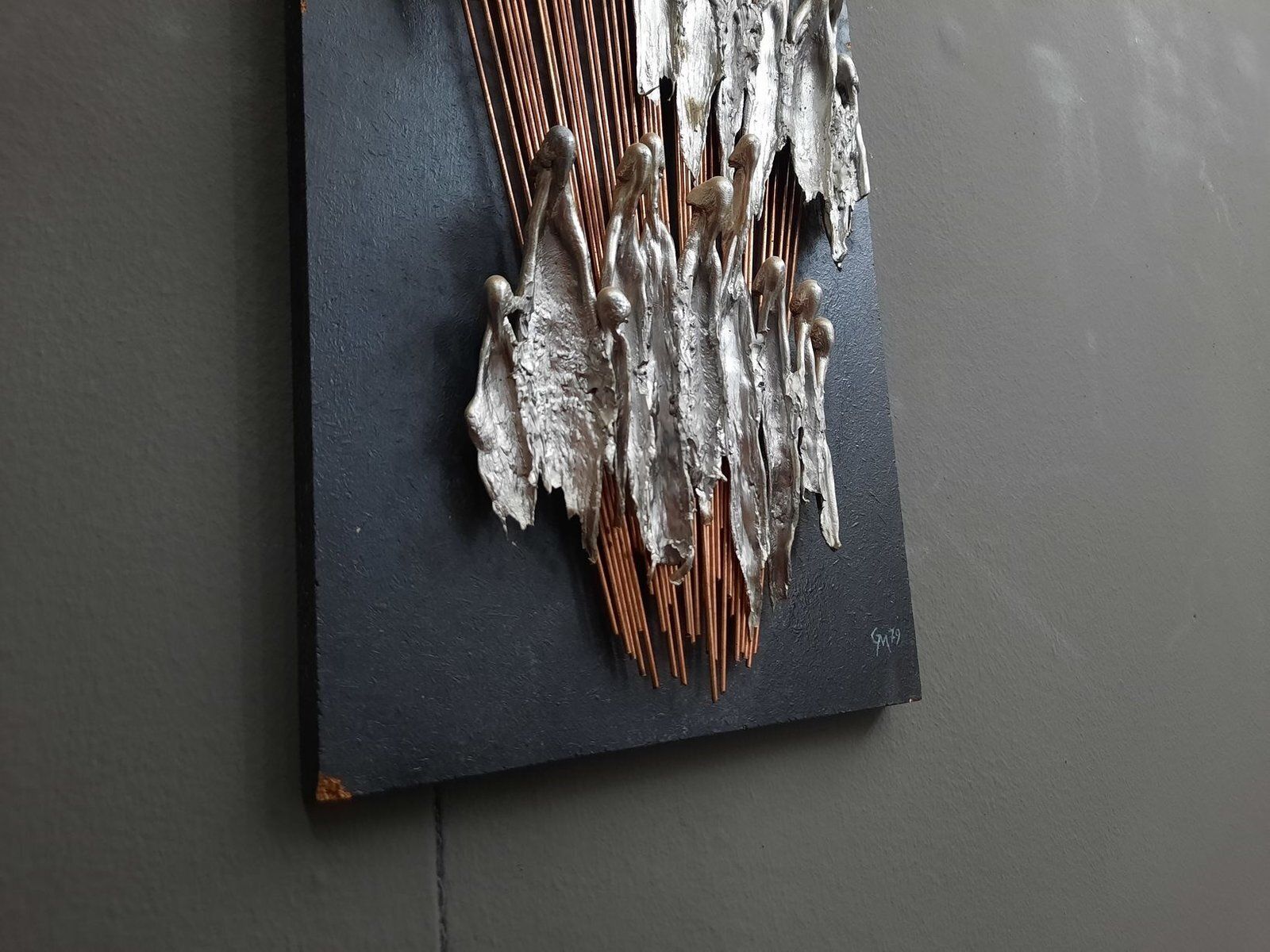 Anthroposophic Wall Sculpture In Copper, Metal, Wood & Pewter, 1979 photo 506.0