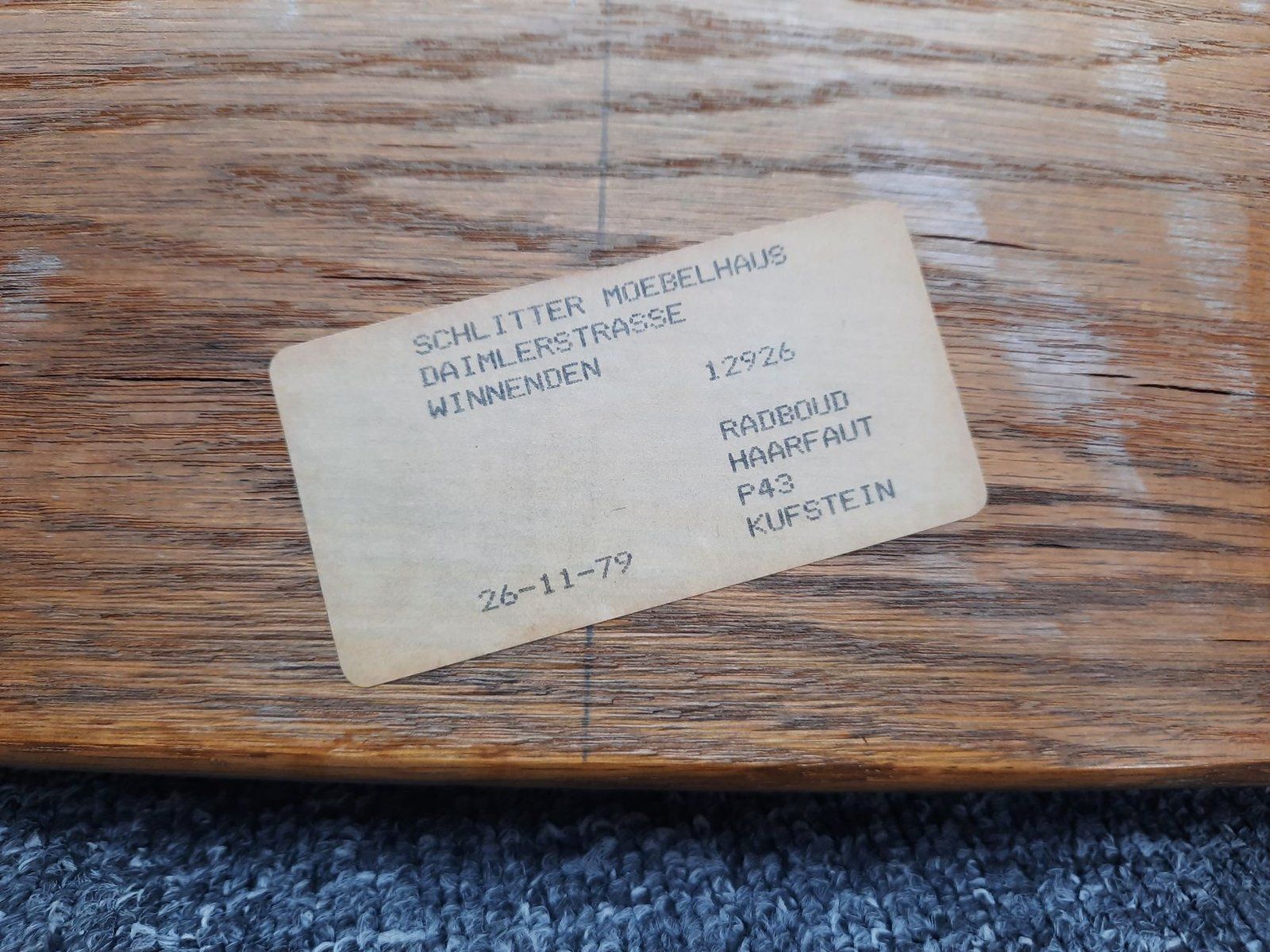 photo vintage Brutalist Oak Armchairs And Footstools By Awa Holland For Awa Meubelfabriek, 1979, Set Of 4