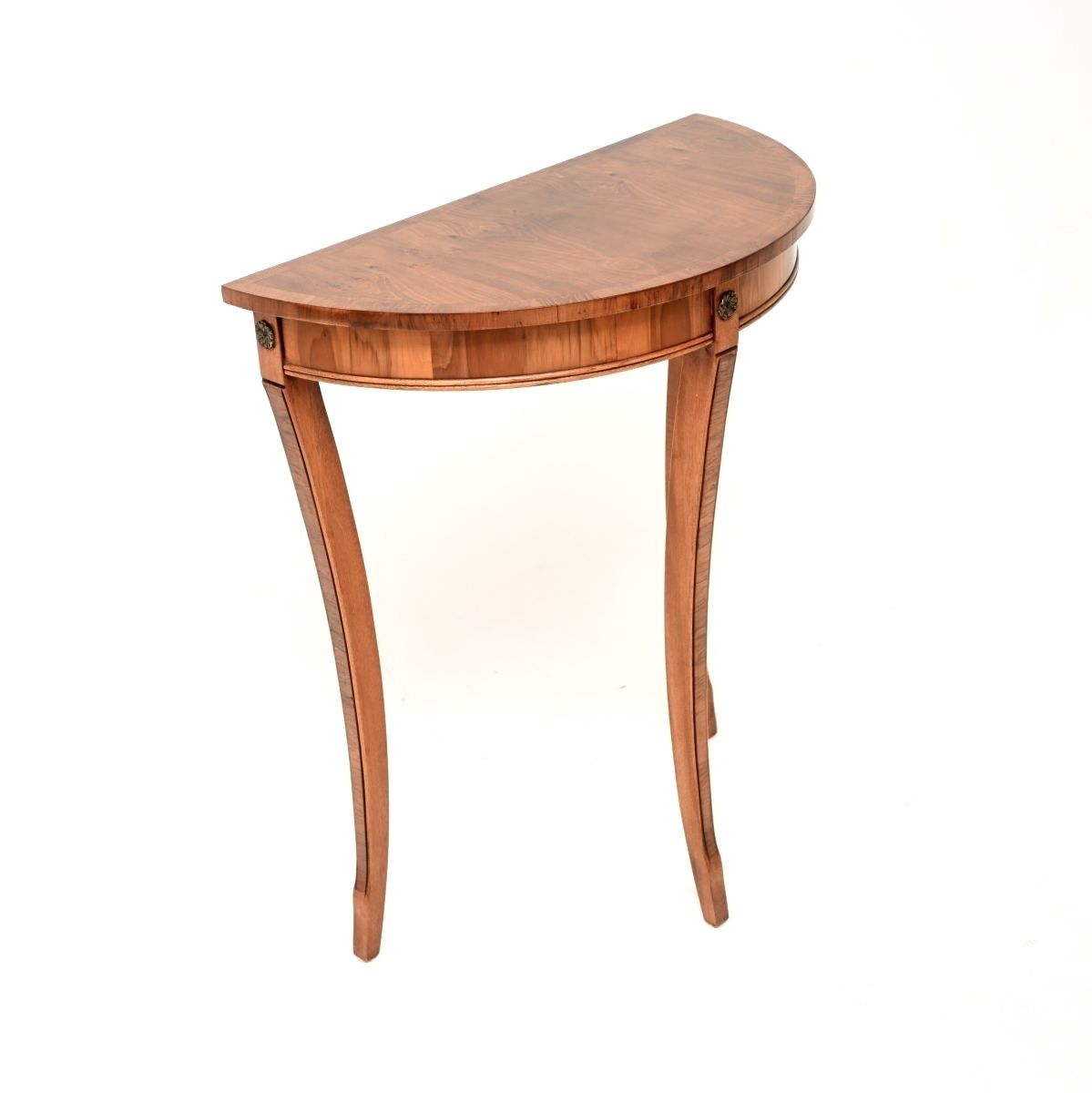 Antique Regency Style Yew Wood Console Table photo vinterior