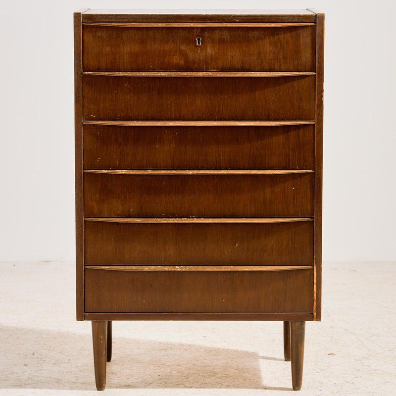 Teak Dresser With Six Drawers, 1960s
