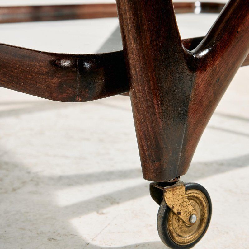 Alder Wood Trolley By Cesare Lacca For Cassina, 1950s photo vintage