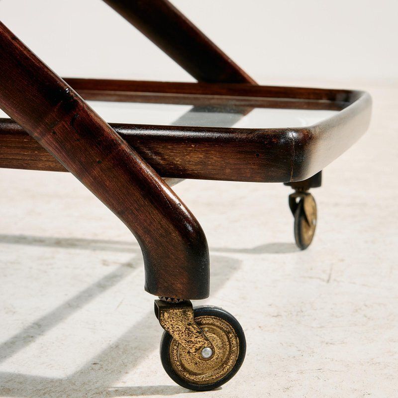Furniture Alder Wood Trolley By Cesare Lacca For Cassina, 1950s photo