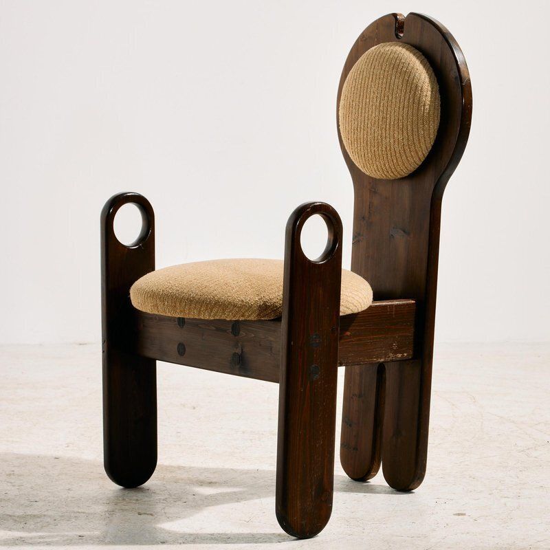 3674.0 Hungarian Pine Dining Set By Mária Szedleczky, 1970s, Set Of 5 photo