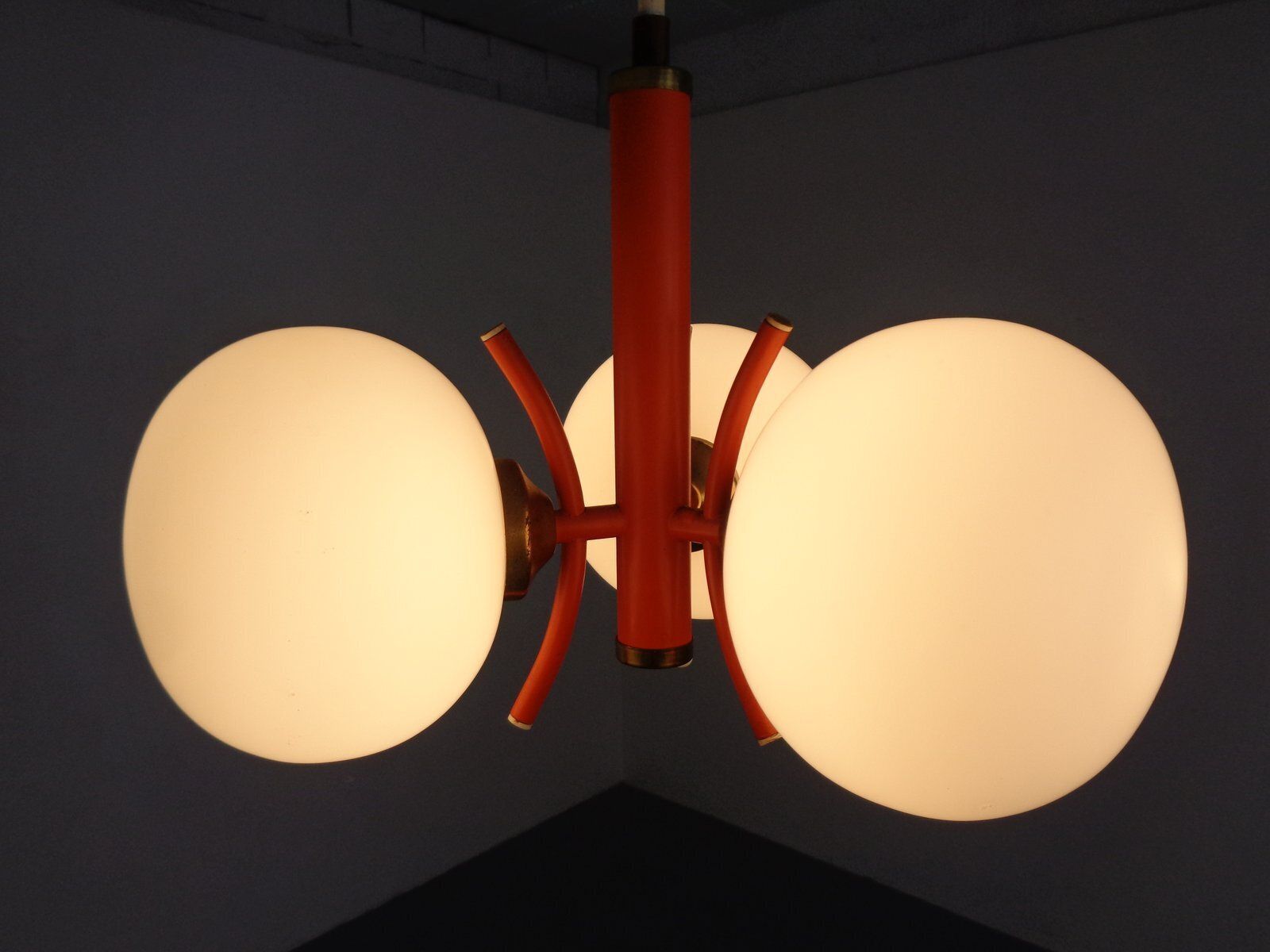 Space Age Sputnik Ceiling Lamps With Glasses By Richard Essig, Germany, 1970s, Set Of 2 photo 502.0