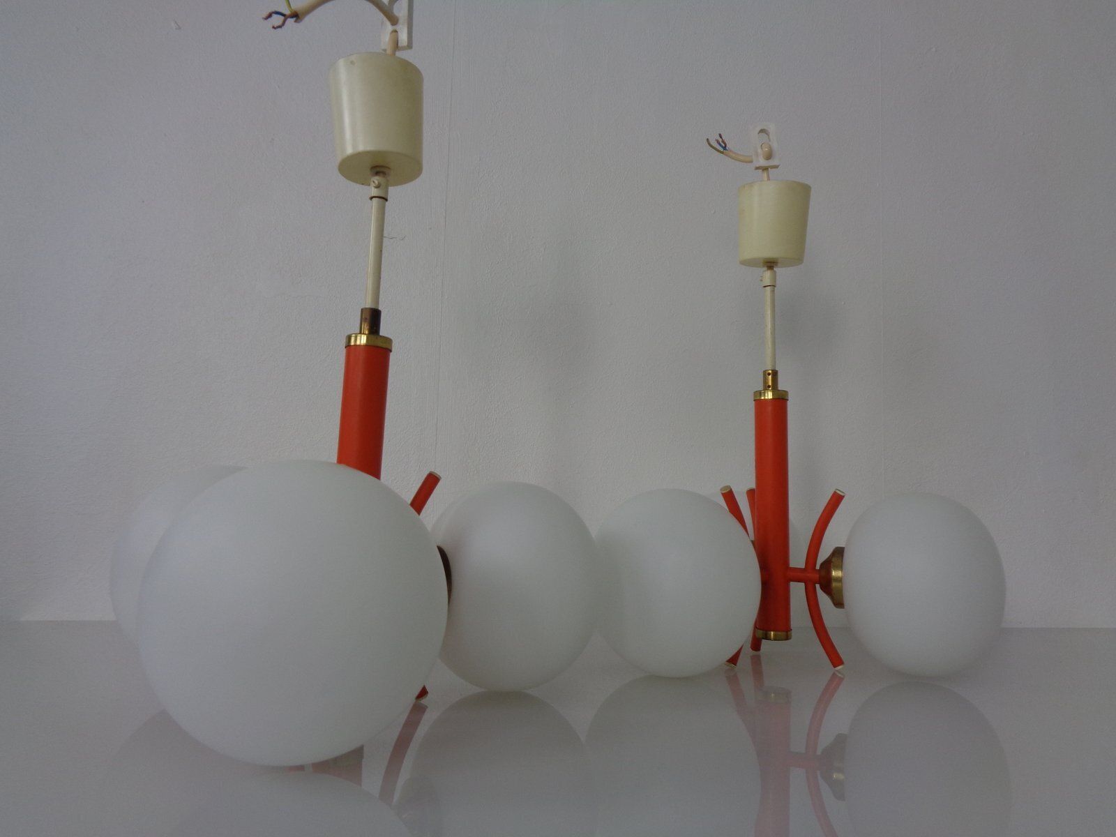 photo buy Space Age Sputnik Ceiling Lamps With Glasses By Richard Essig, Germany, 1970s, Set Of 2