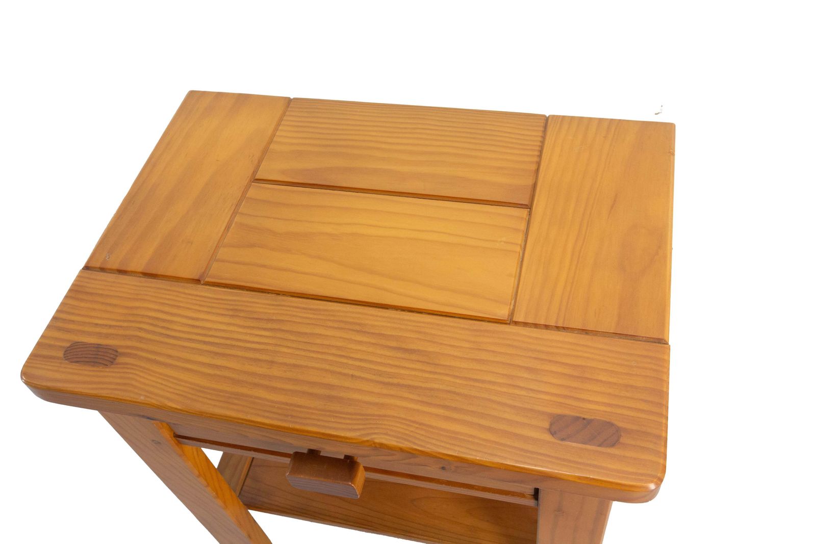 French Pair Nightstands Charlotte Perriand Style Bedside Tables Pine Circa 1970 photo buy