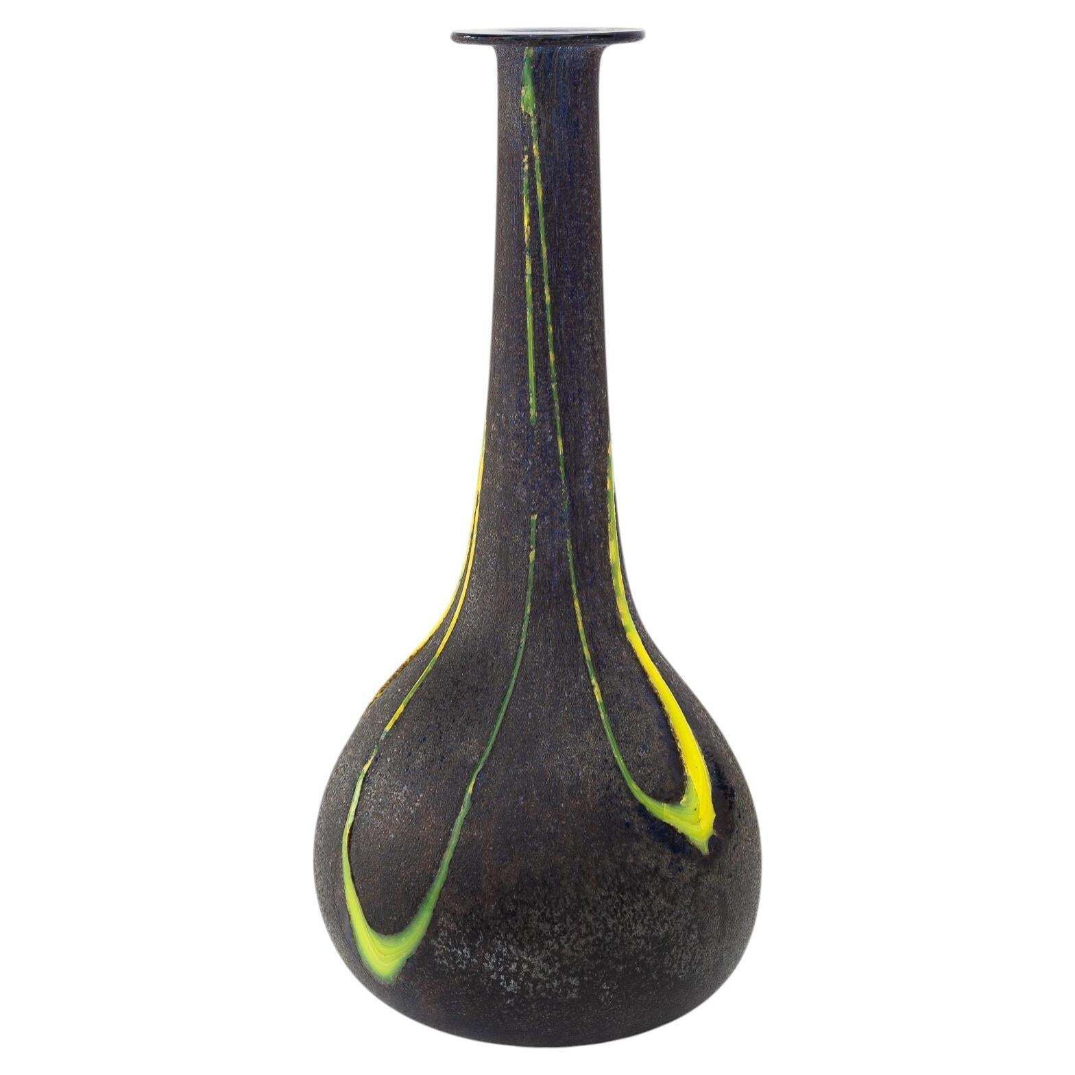 Glass Vase By Murano Italy Around 1970s