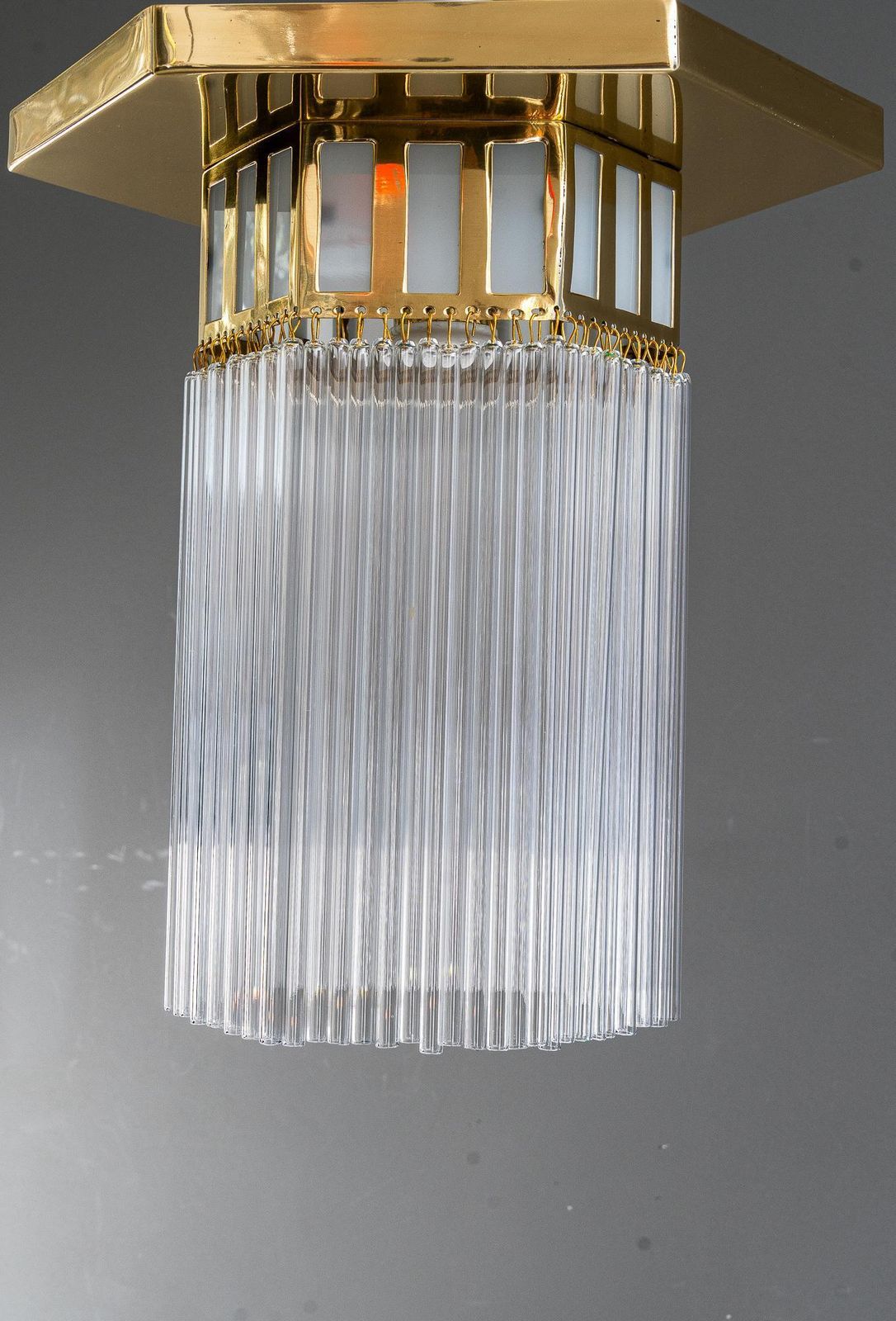 Art Deco Ceiling Lamp With Opal Glasses And Glass Sticks Vienna Around 1920s photo furniture