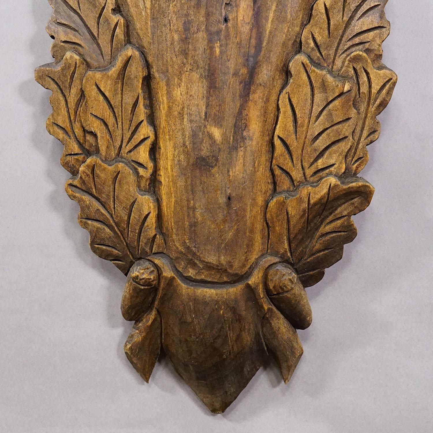 Vintage Houten Sokkel Trofeeënplaquette Voor Hertenschedel photo Woonaccessoires